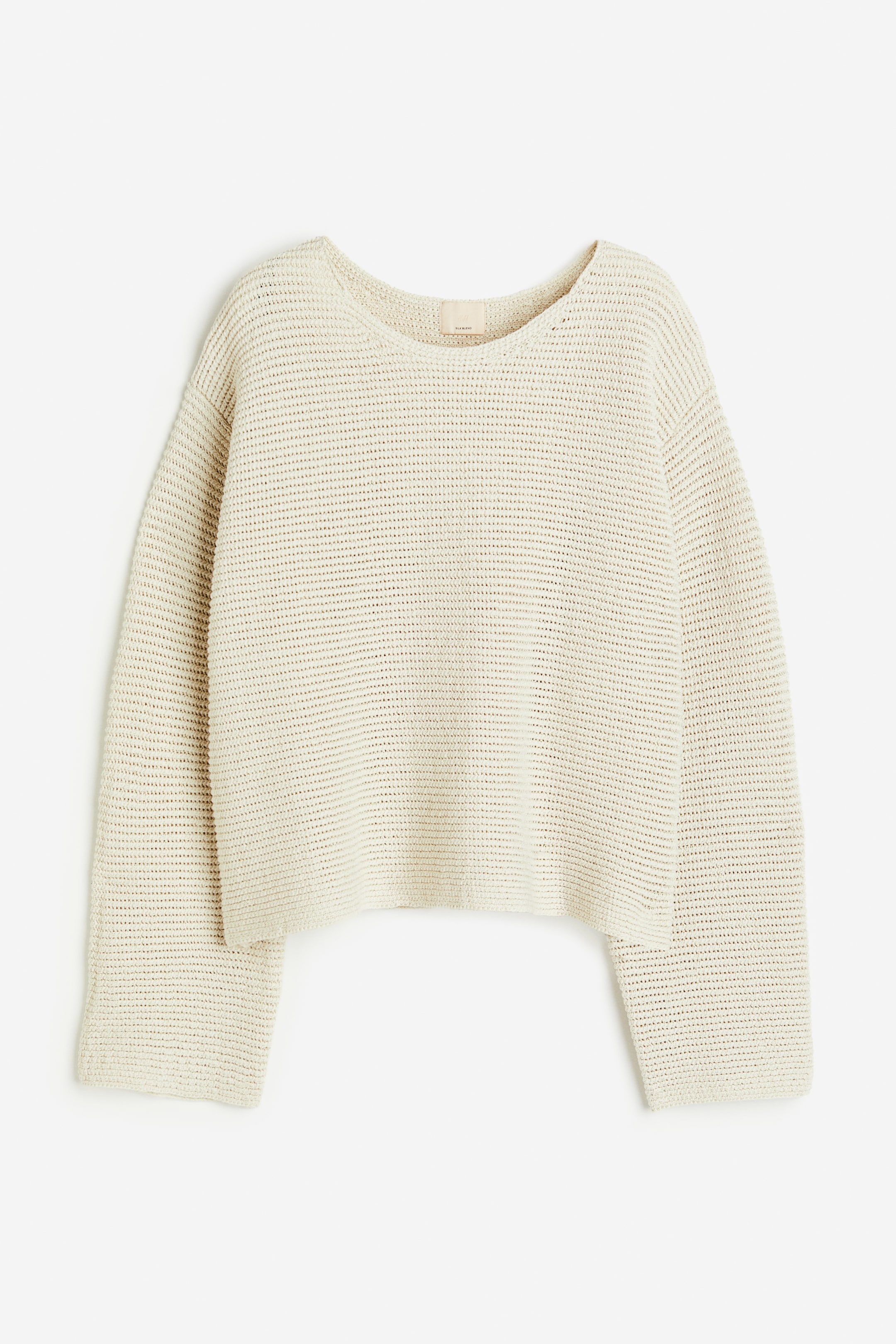 View larger image: Oversized silk-blend jumper - Light beige - Ladies | H&M HK 1