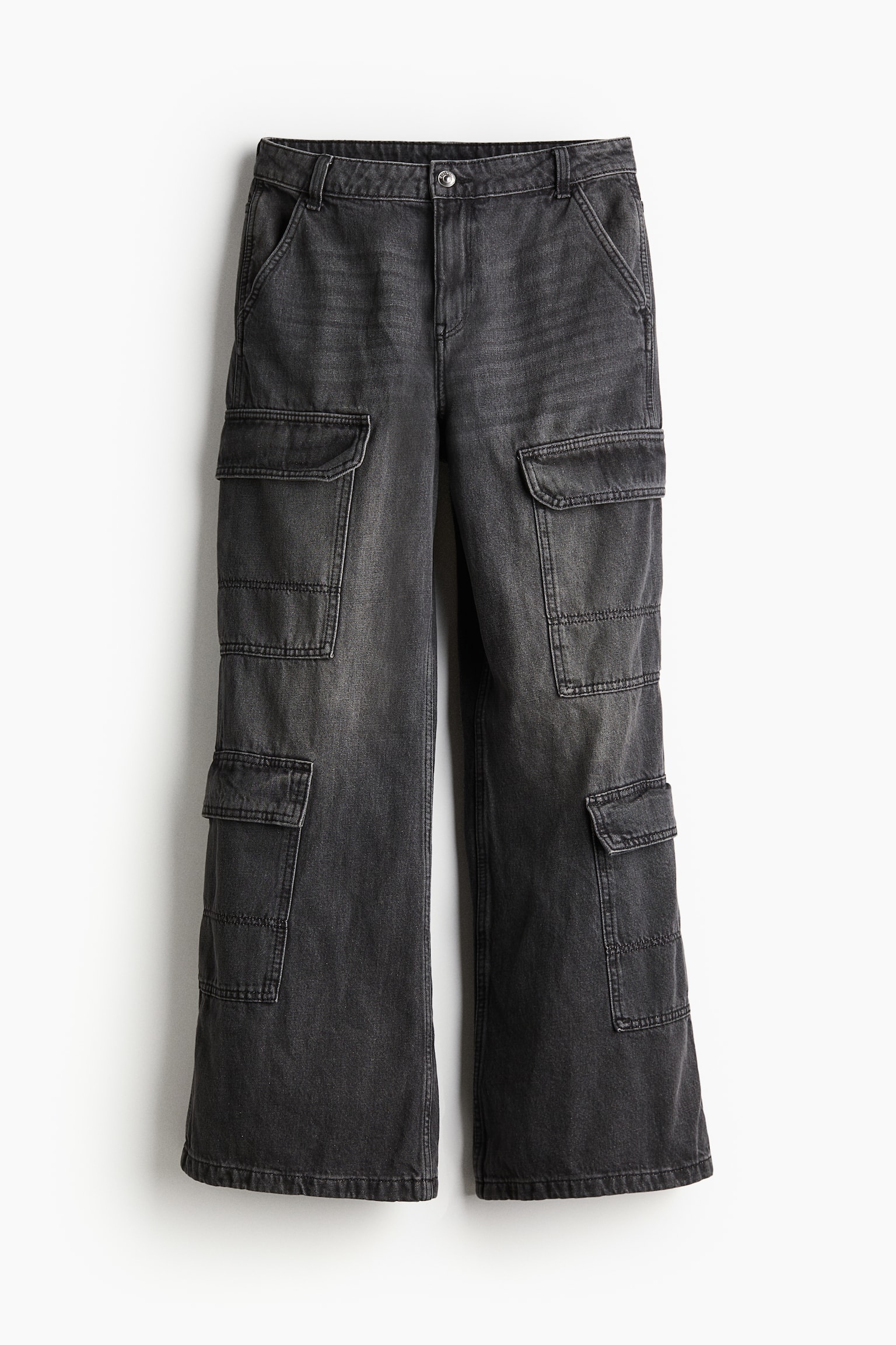 Denim cargo trousers - Black/Grey/Greige - 2