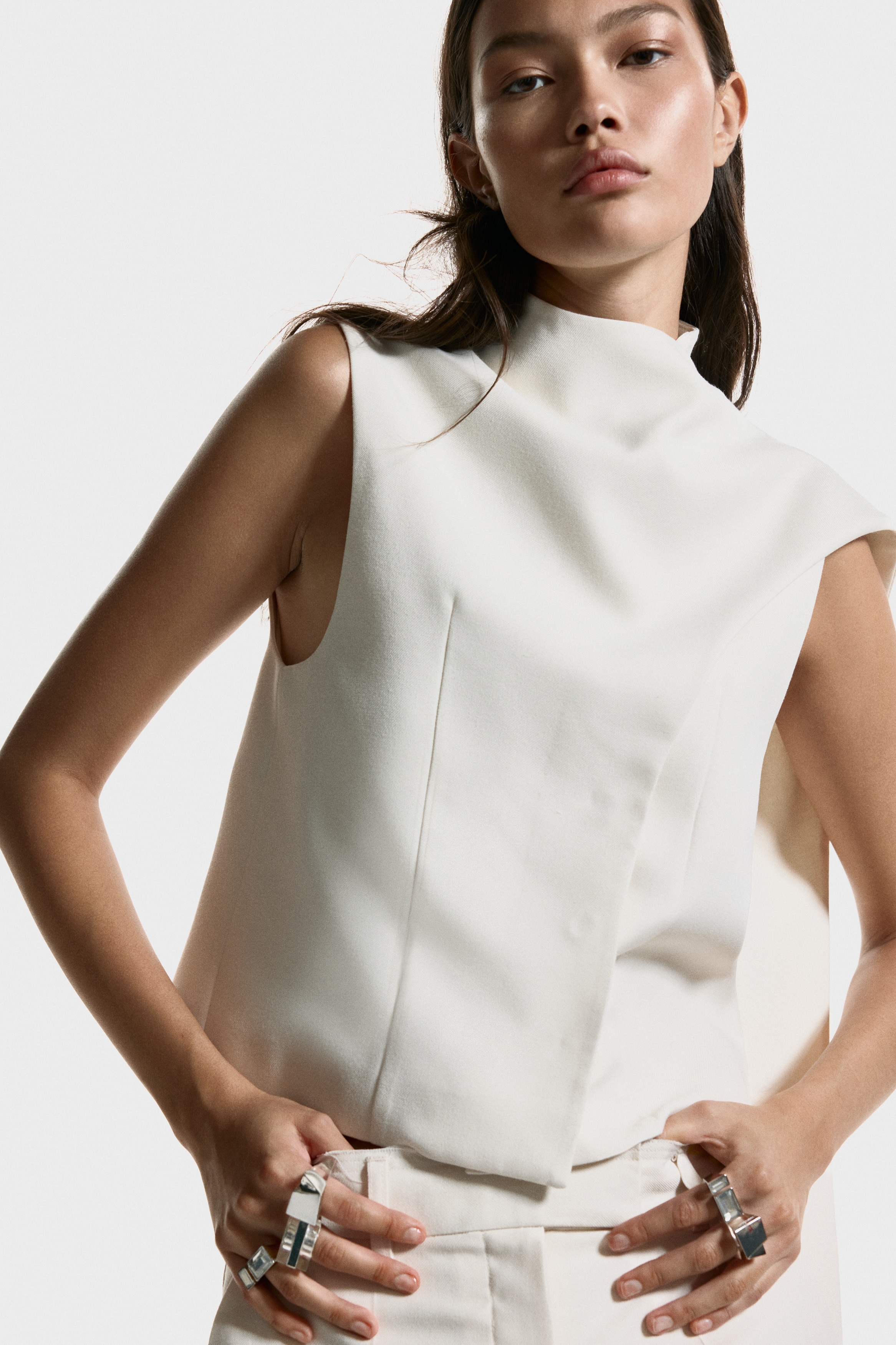 H & M - ステートメントリング 3個セット - シルバー