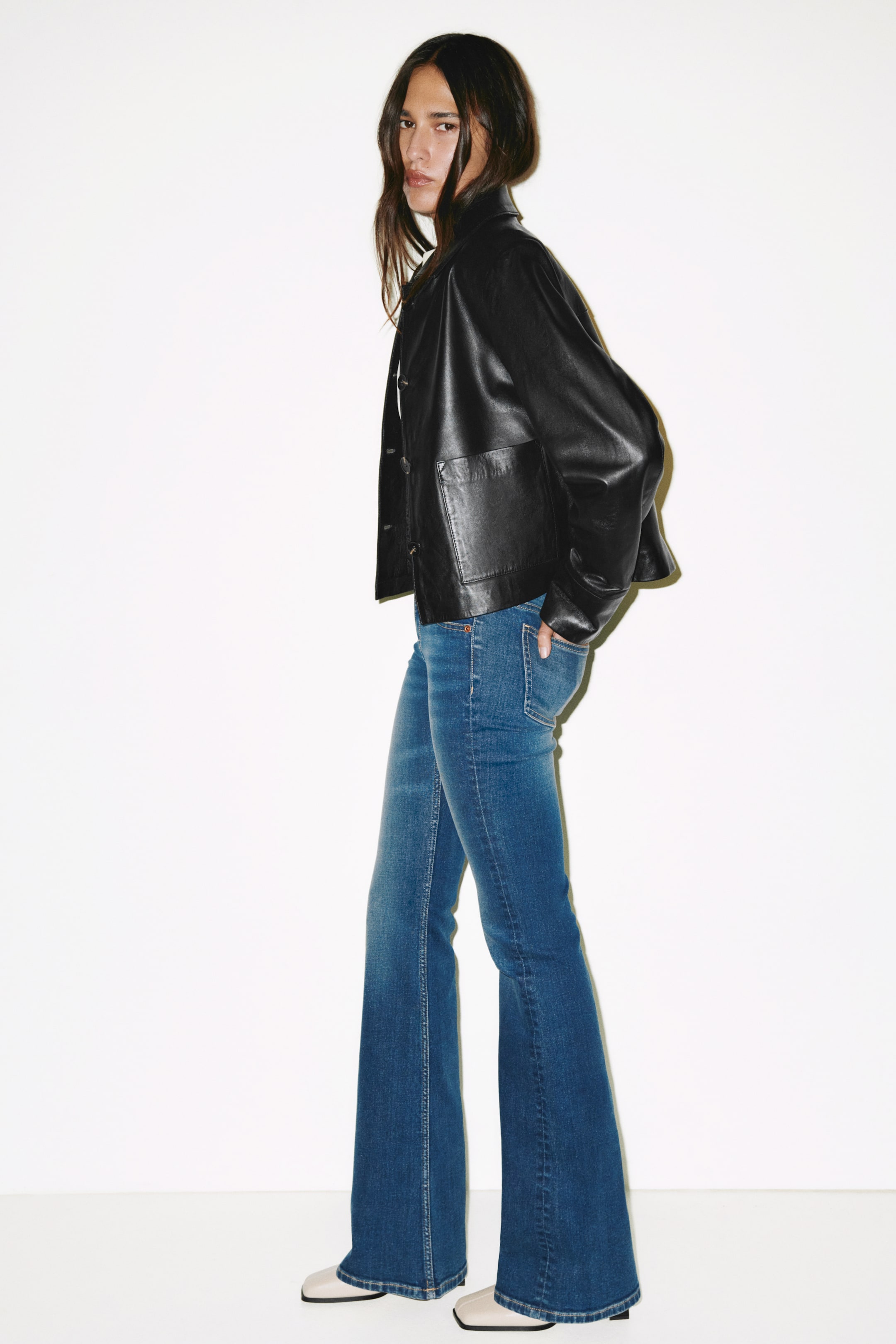 Ingrandisci l'immagine: Flared Low Jeans - Blu denim - DONNA | H&M CH 1