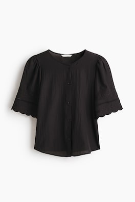 Blus med puffärm