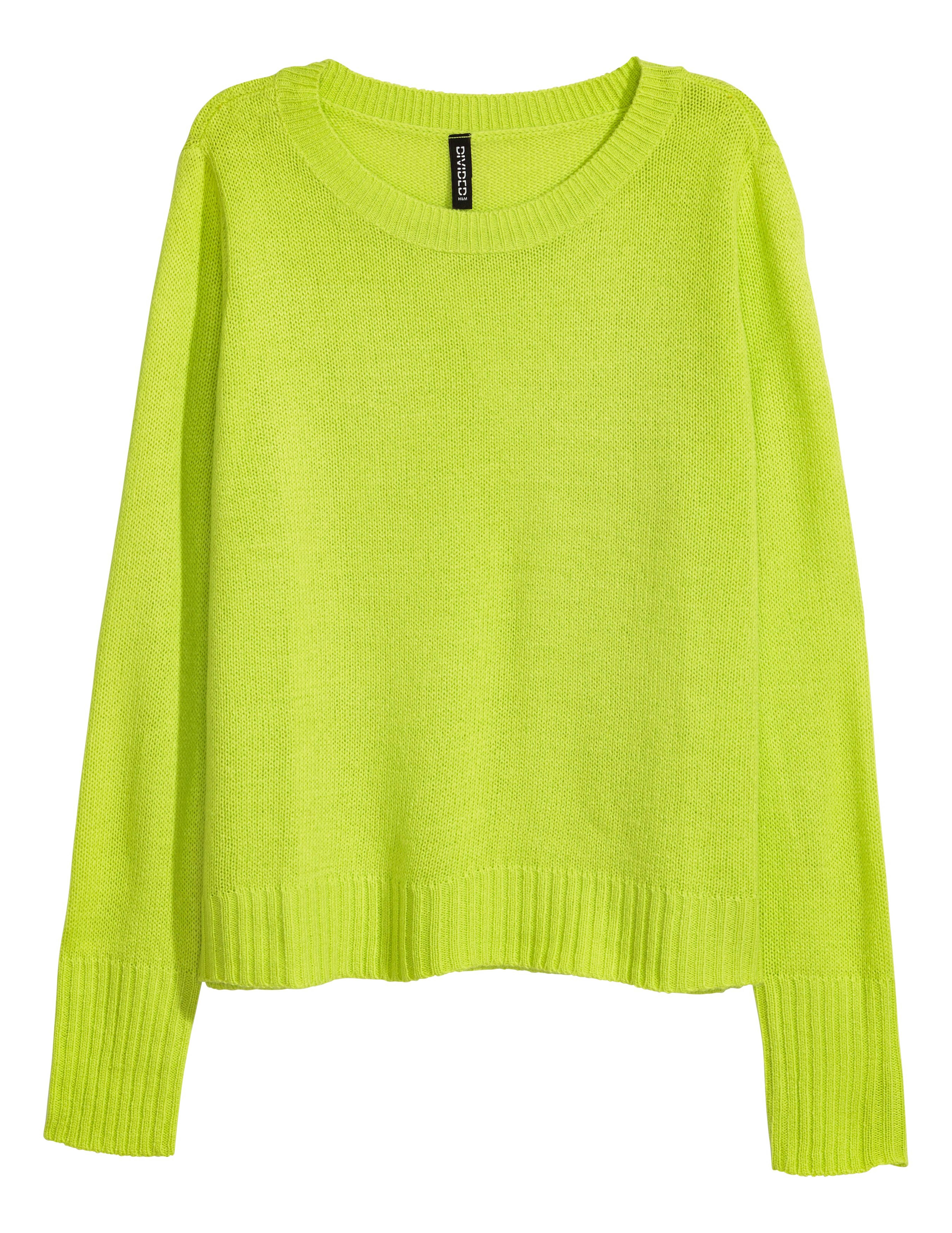 Knit Sweater Neon green Ladies H M US