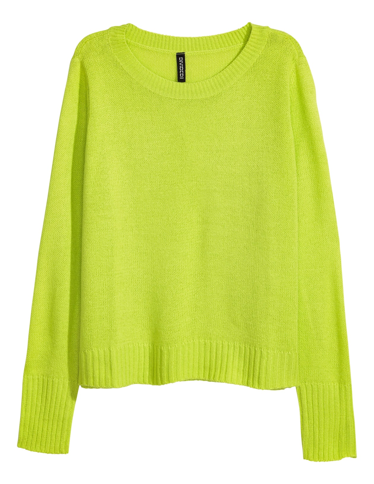 Women's Neon green Knit Sweater H&M CA