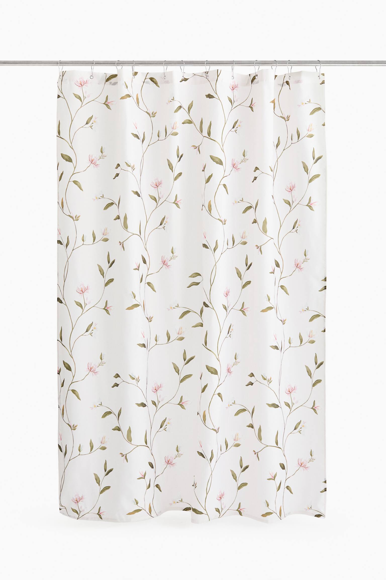 플로럴 샤워 커튼 - 화이트/플로럴 - 2