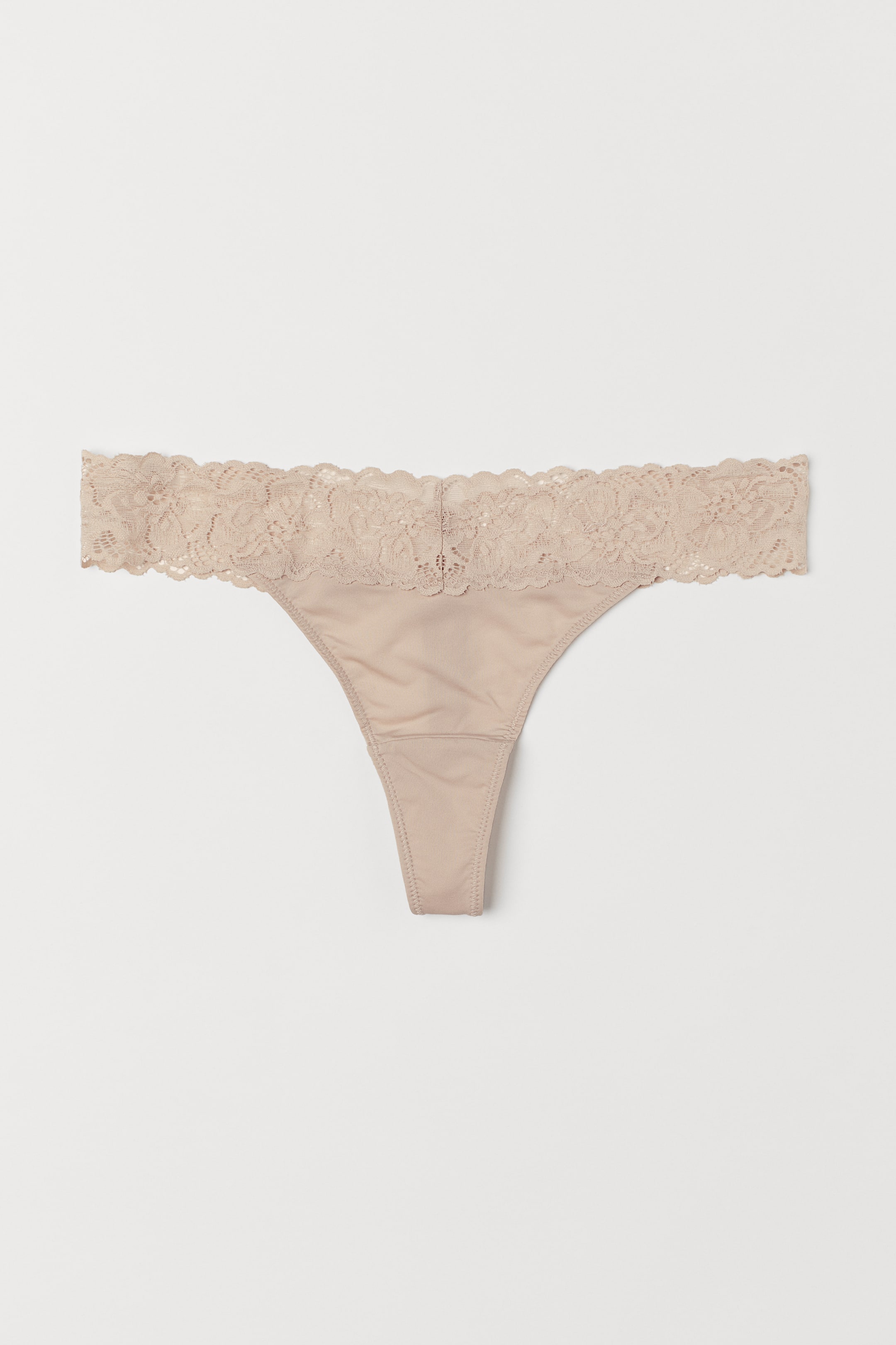 Größeres Bild ansehen: Slip Thong aus Microfaser - Hellbeige - Ladies | H&M DE 1
