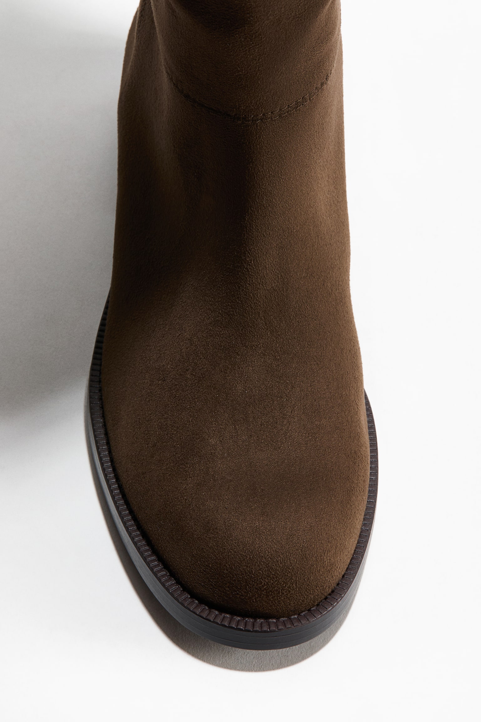 Женские ботинки H&M Knee-High, цвет: Тёмный хаки зелёный — фото 3