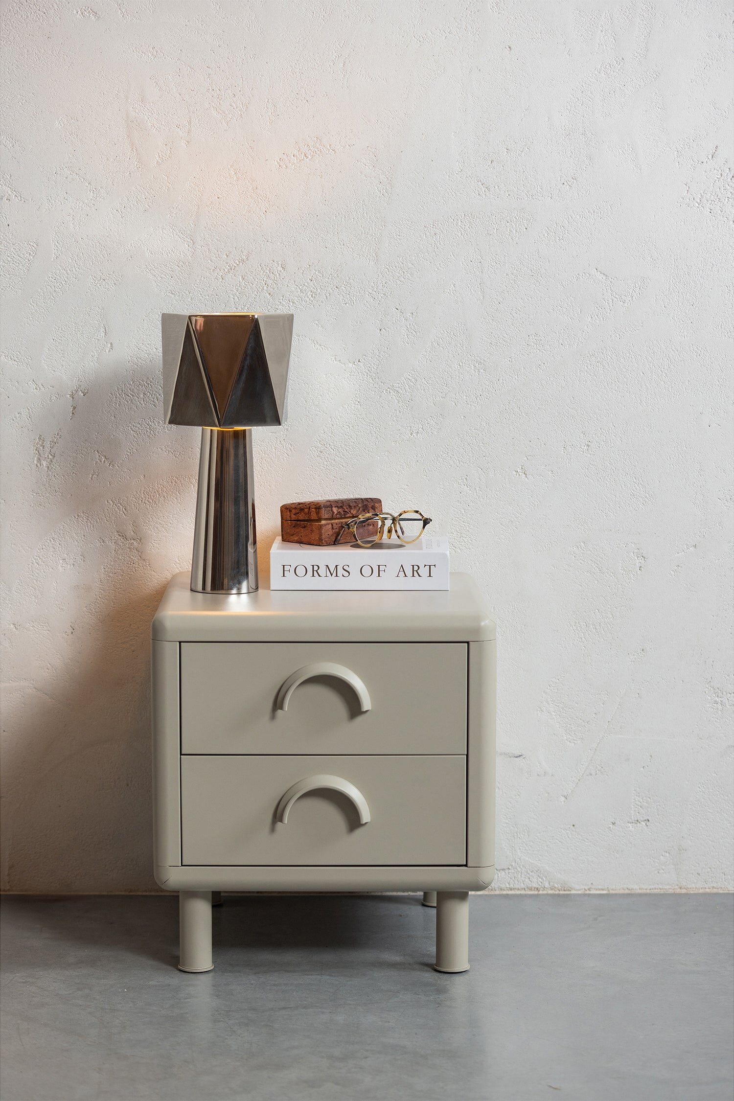 Rune Dresser/night Stand 2 Drawers - Beige/Yellow