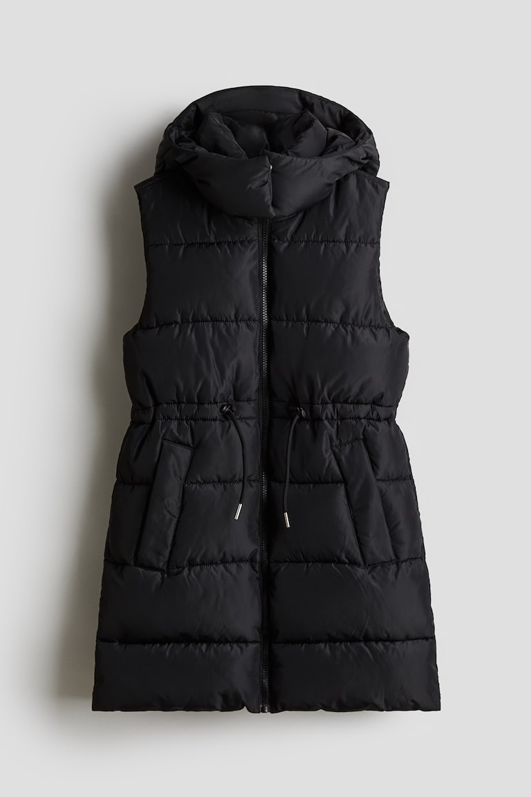 Jacken Westen Daunenweste Damen H&m Lange Steppweste Damen H&m Puffer Weste  Lang Schwarz