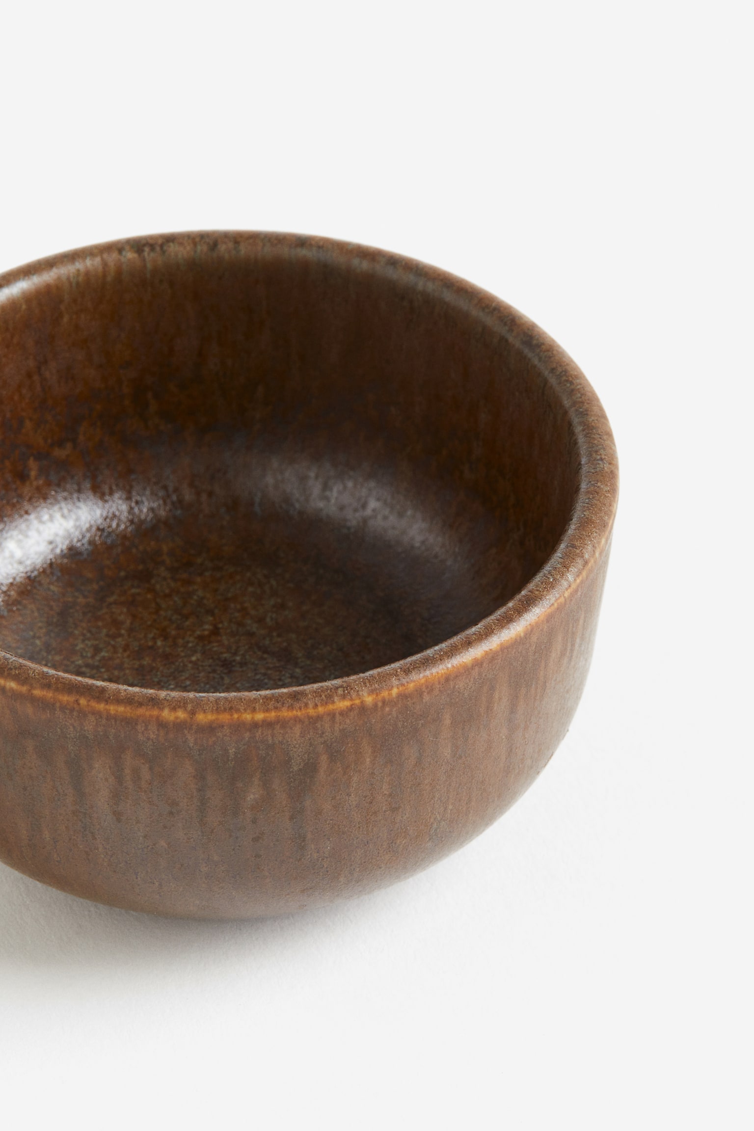 Mini stoneware bowl - Dark brown/Yellow - 4