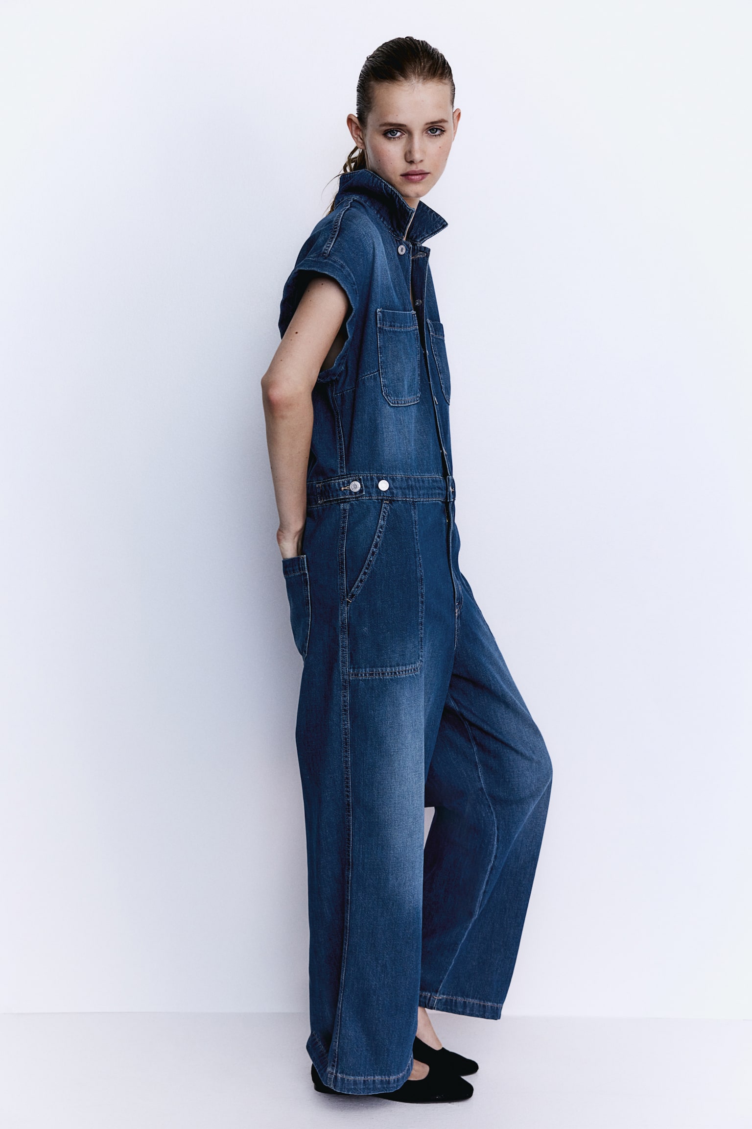 Denim boiler suit - Dark denim blue/Denim blue - 1