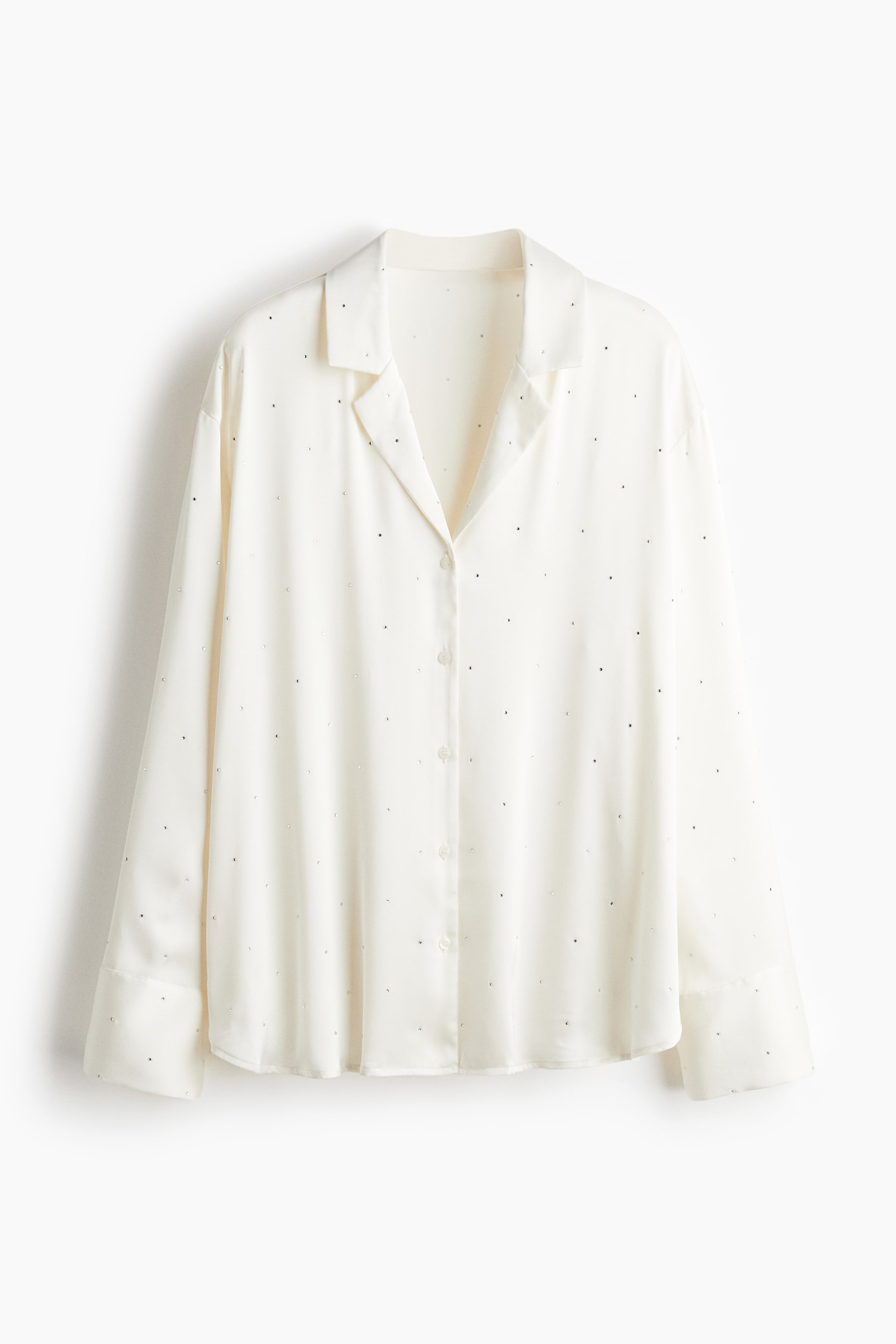 Ampliar la imagen: Camisa de pijama en satín con decoraciones - Blanco - Ladies | H&M MX 6