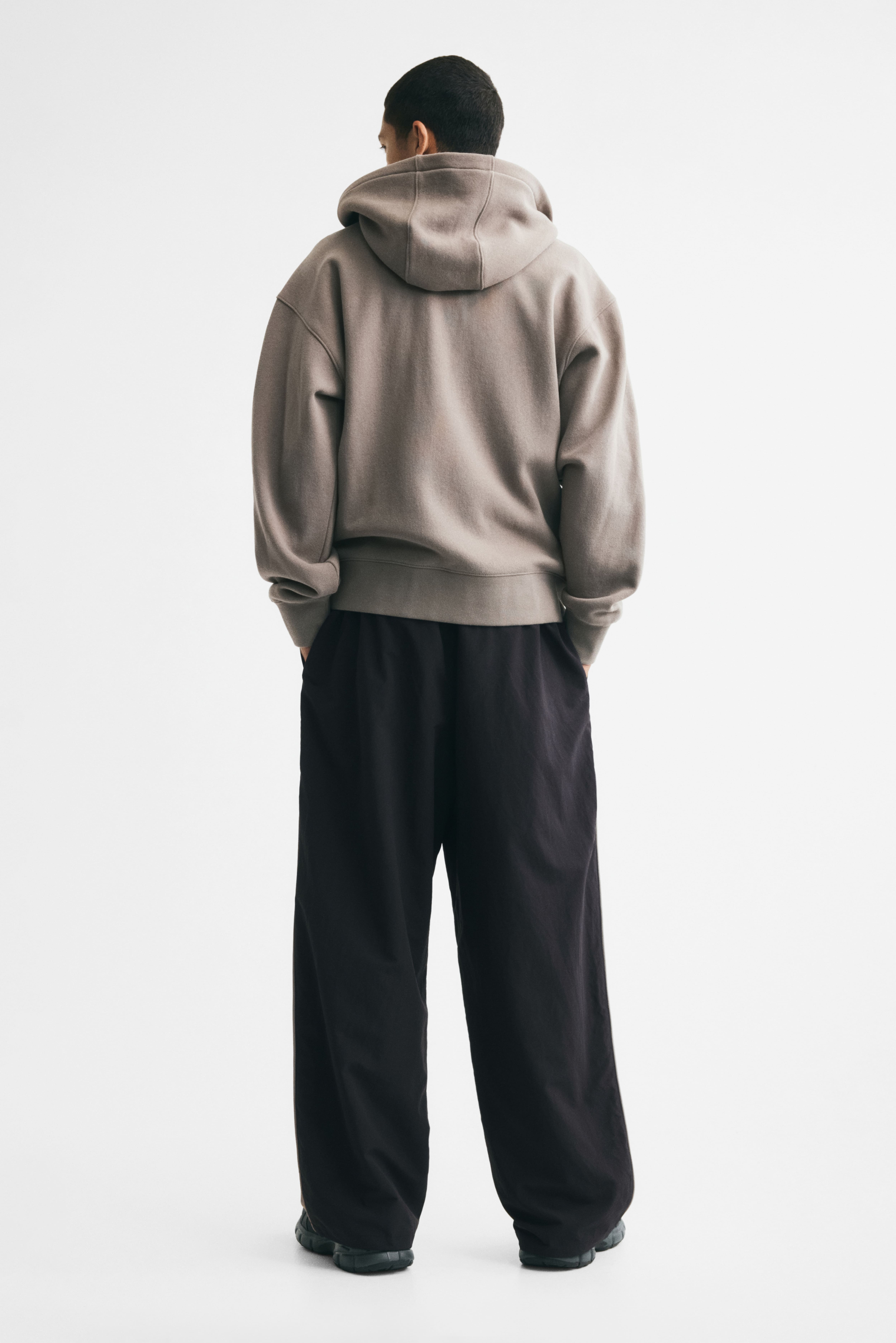 Loose-Fit Nylon Track Pants