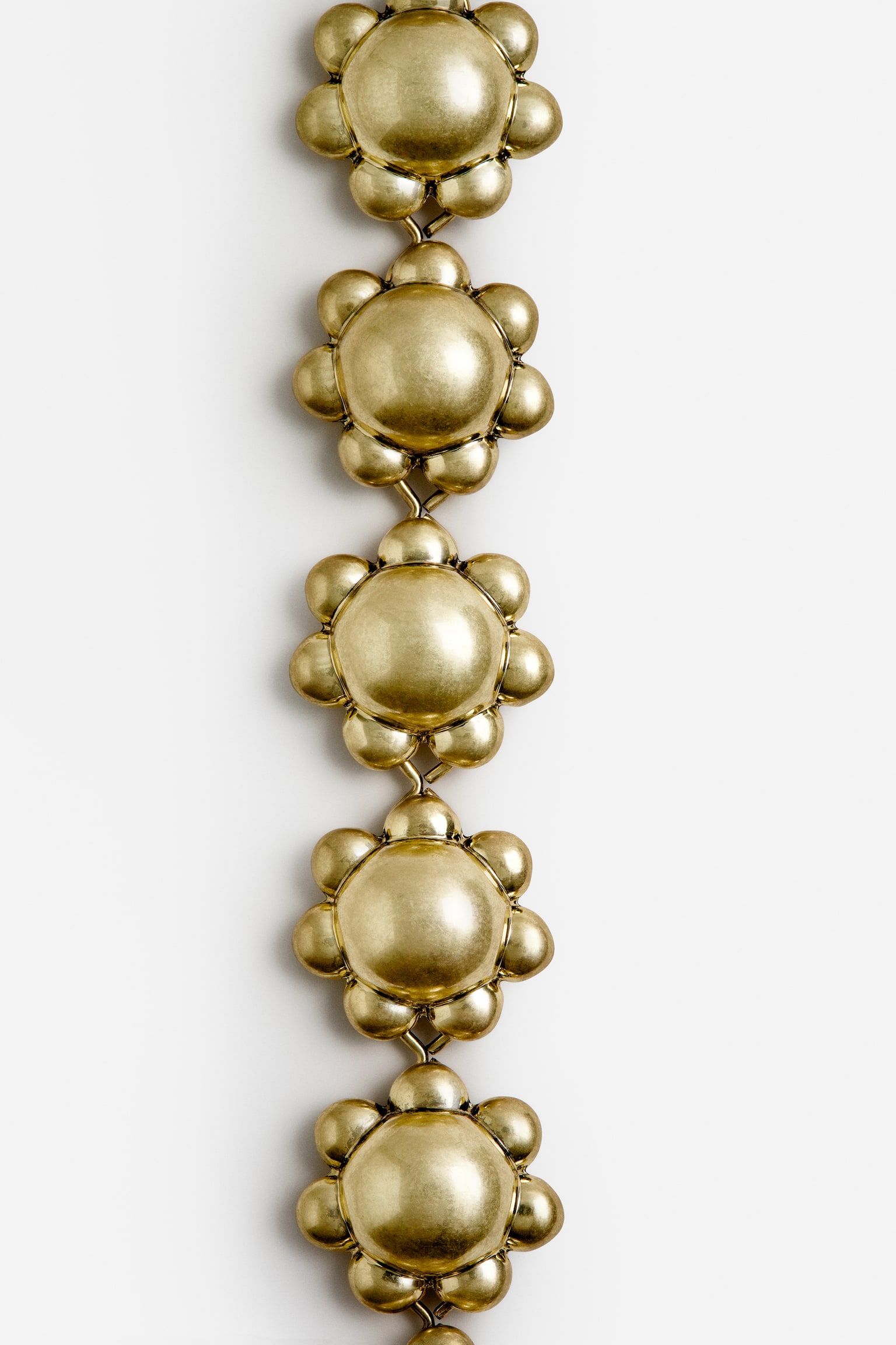 份量感花朵項鍊 - 金色 - 3