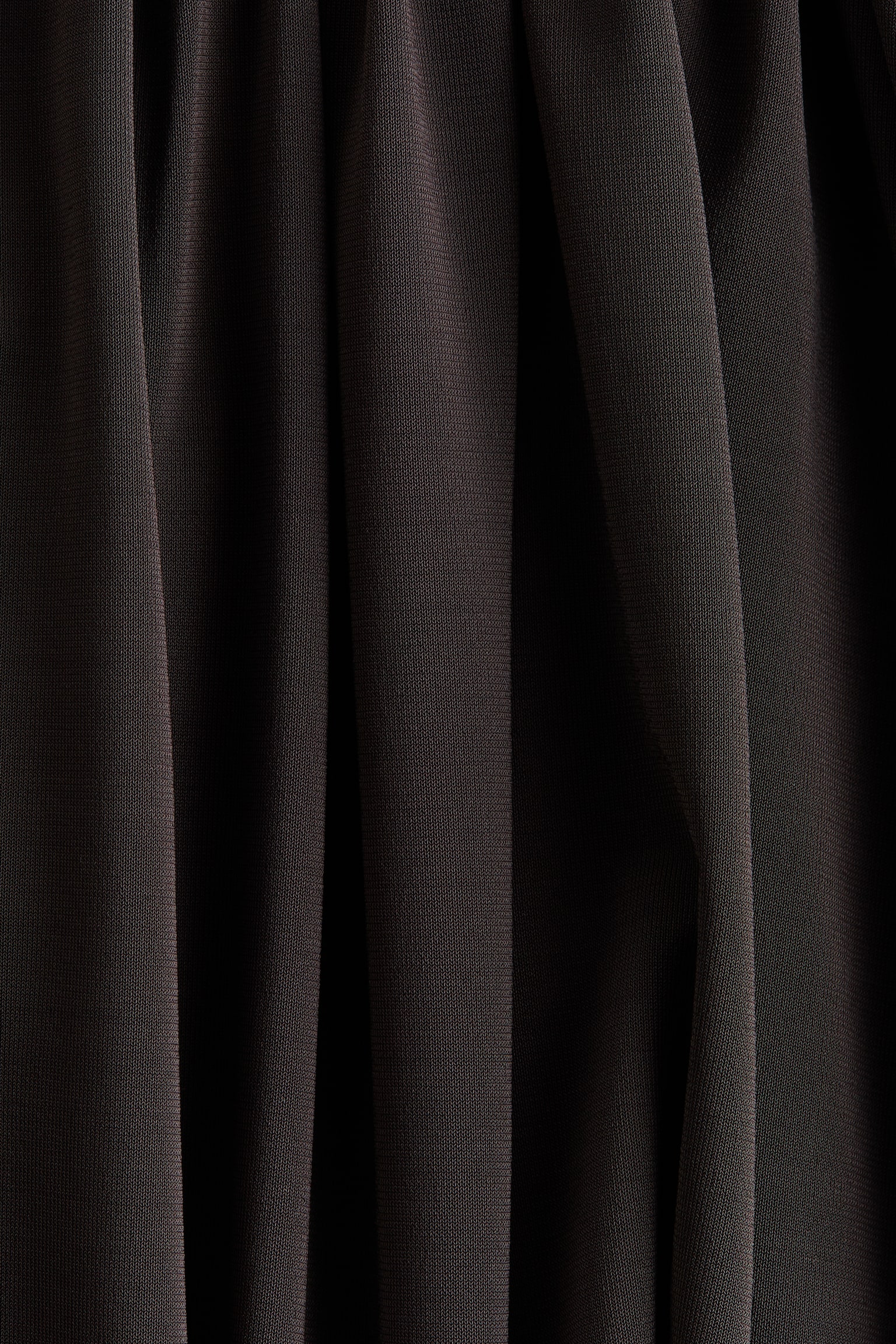 Draped drawstring-detail top - חום כהה - 2