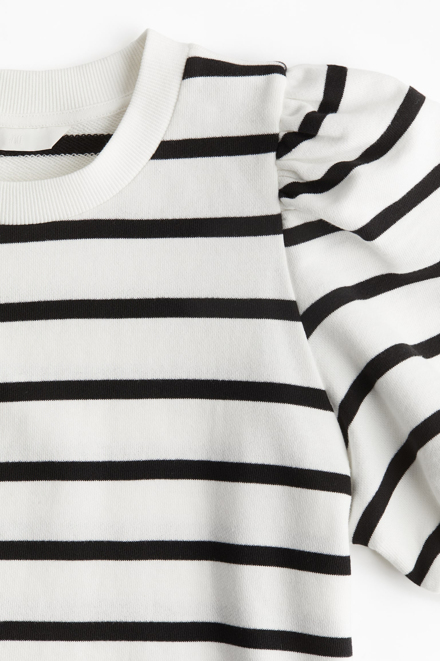 Puff-sleeved top - Black/White striped/Black/White striped/Beige/Light blue/White/Burgundy - 3