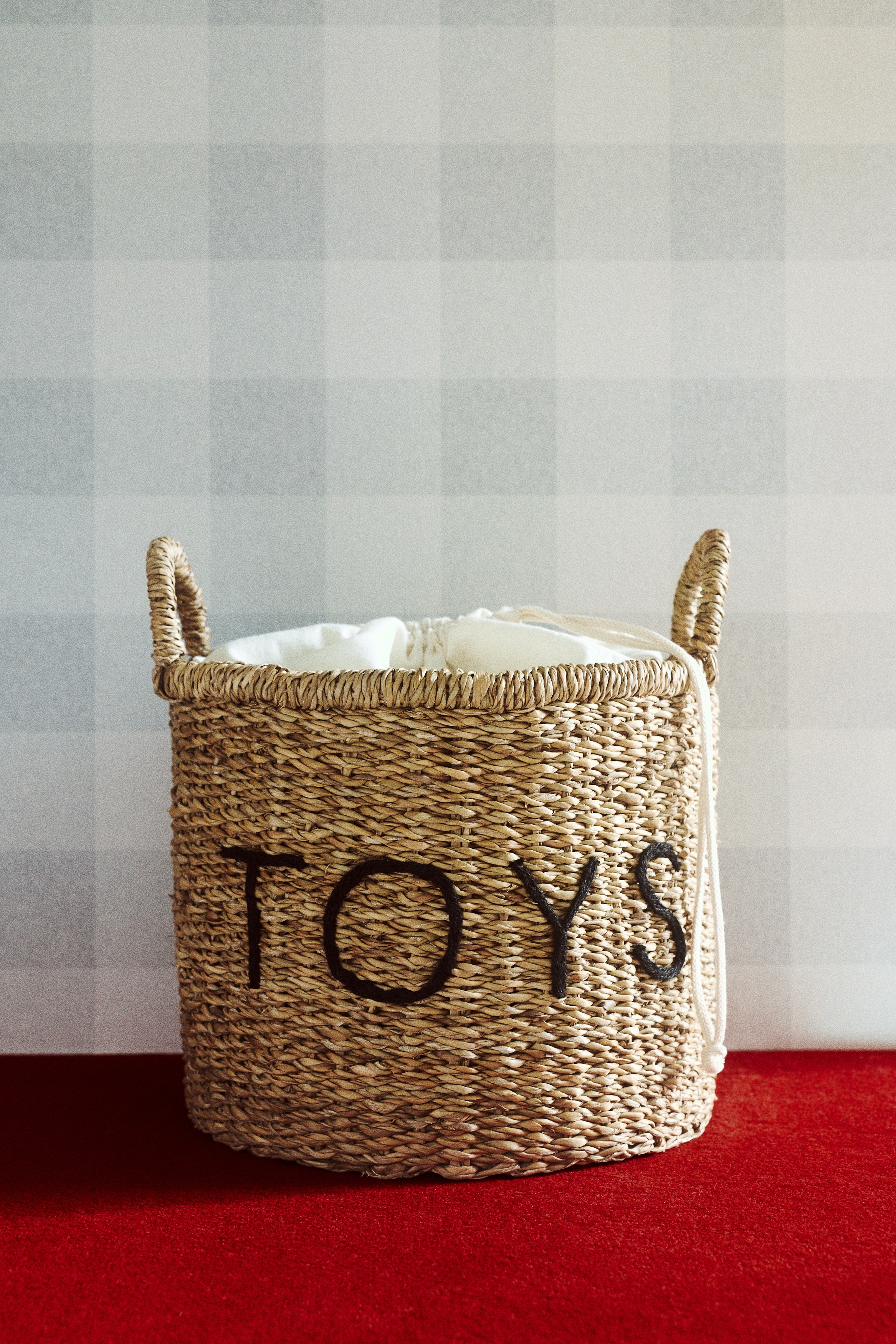 Toy Storage Basket - Beige/Toys