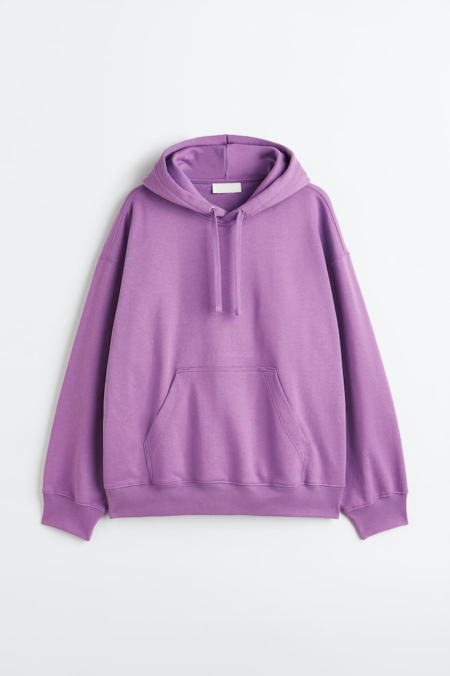 Oversized Fit Cotton hoodie - Deep lilac/Black/Burgundy/Old pink - 1