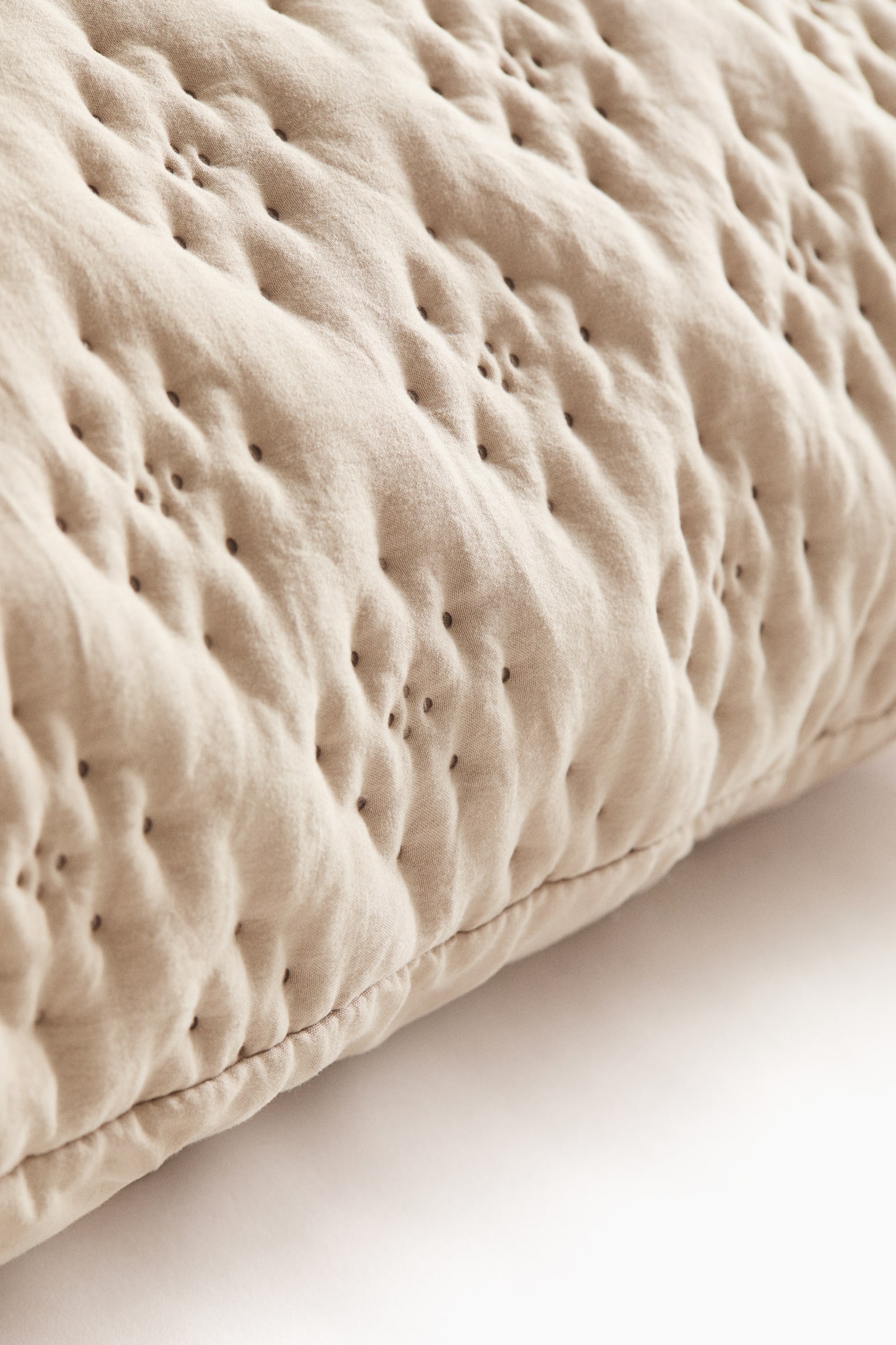 Quilted cushion cover - Bej/Gri-bej deschis - 3