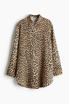 Leopard Print Linen Shirt