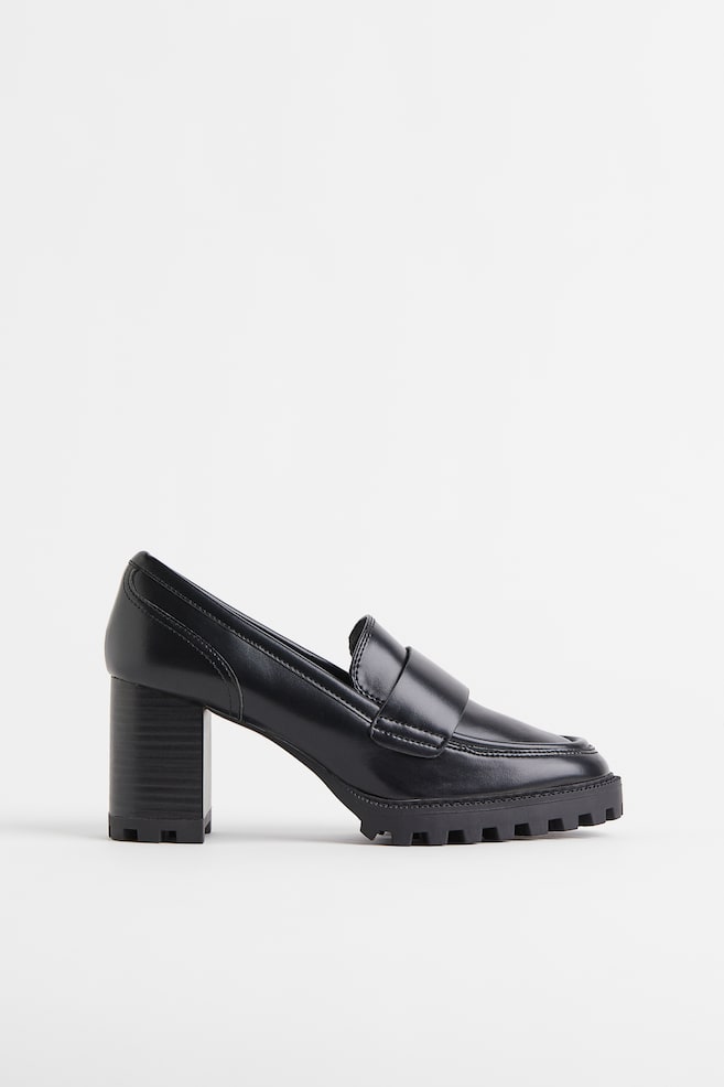Chunky heeled loafers - Black - 2