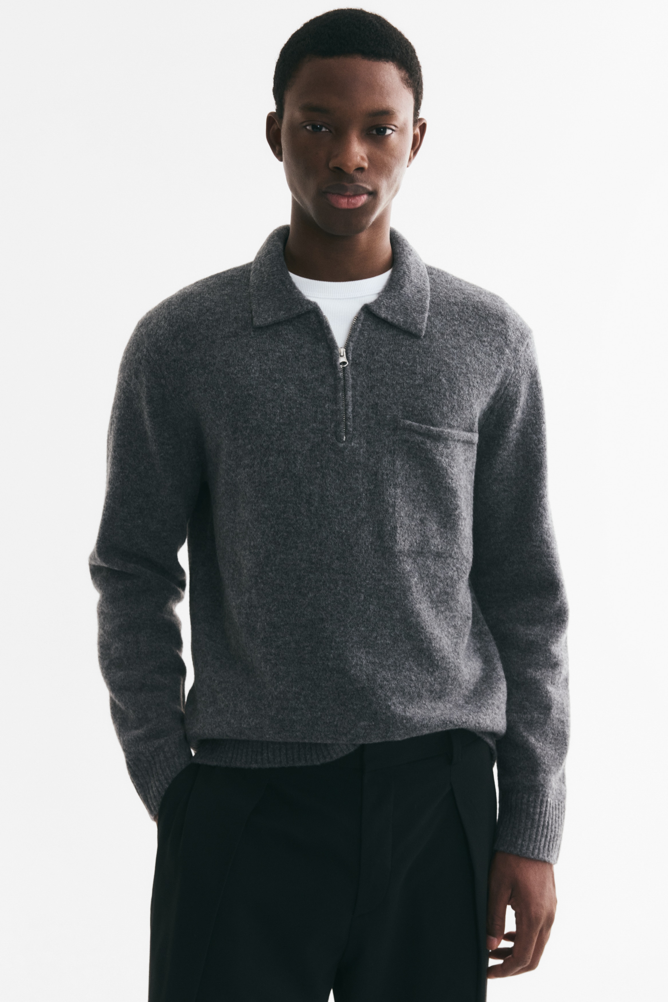 Regular Fit Knitted polo shirtModel