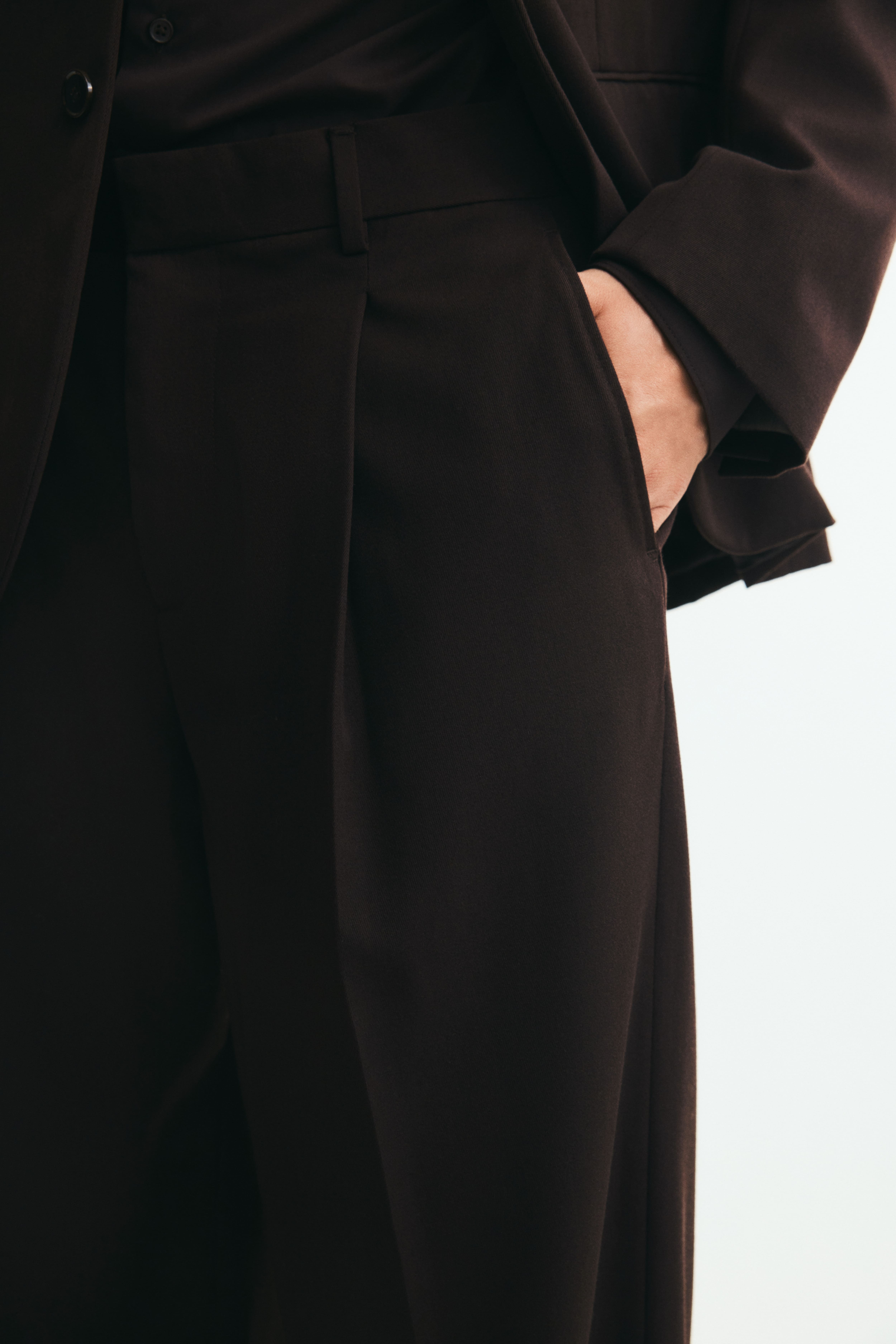Loose-Fit Wool-Blend Suit Pants