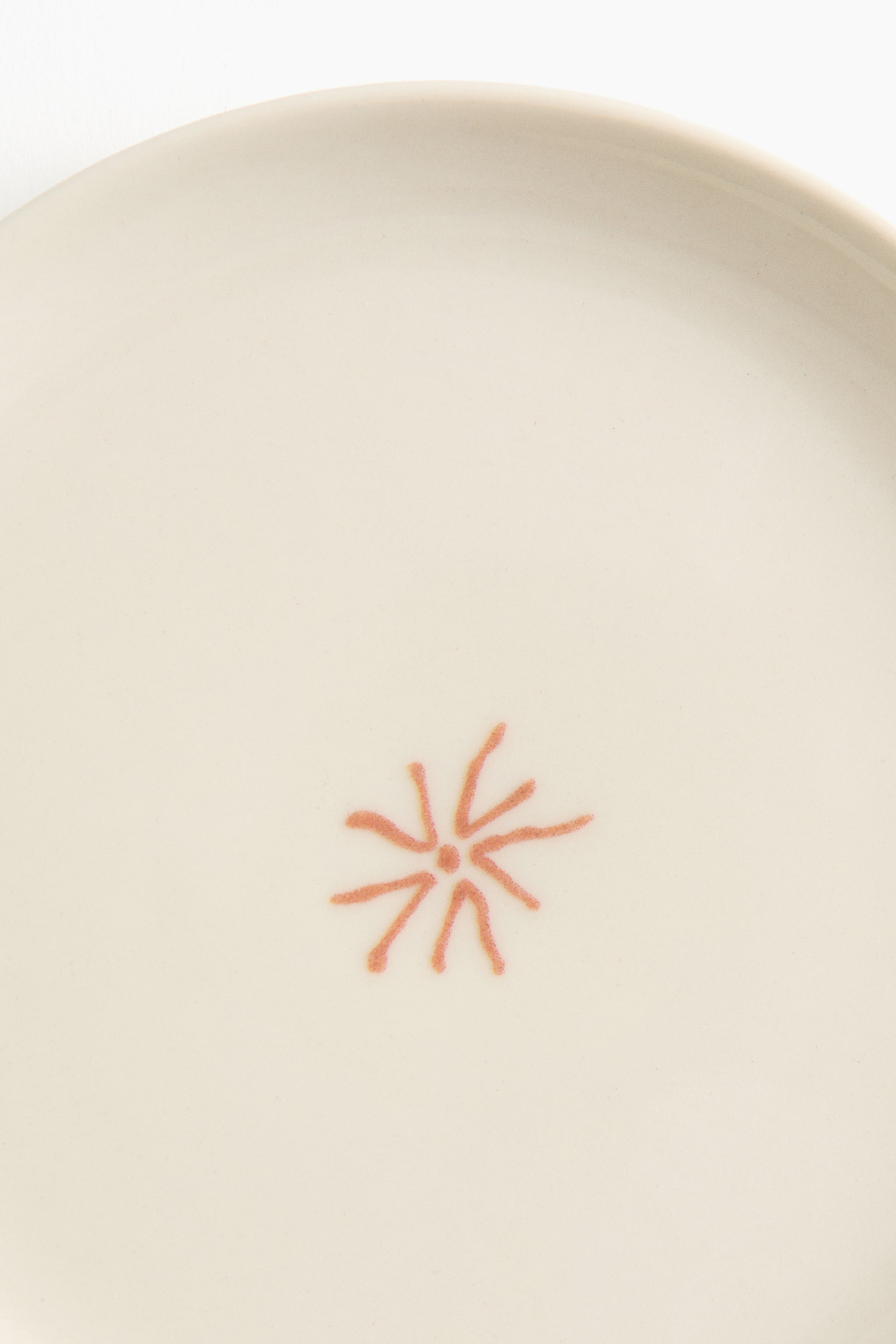 Small Stoneware Plate with Motif