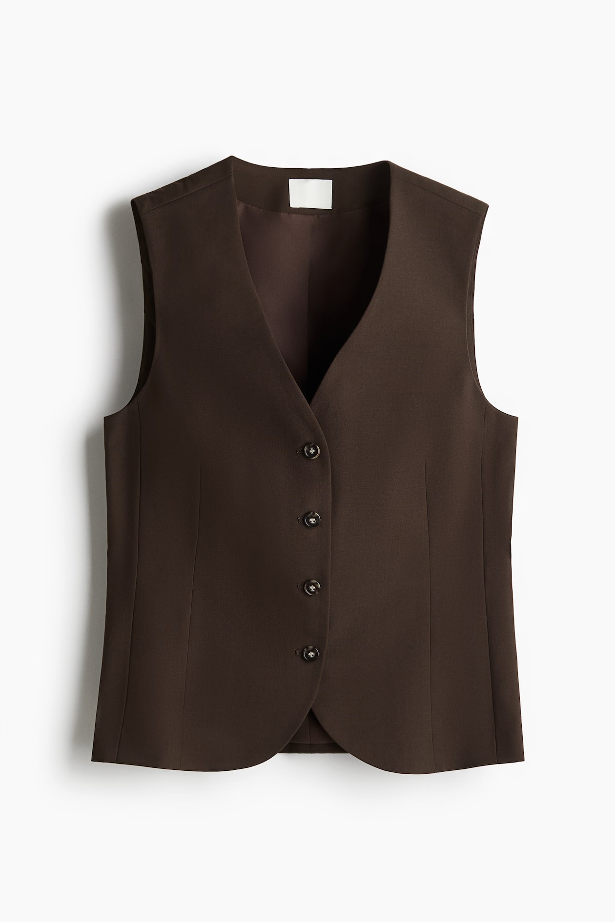 brown dress vest mens Men's Vintage Solid Color Single Breasted Suit Vest Light Brown / M main image 1