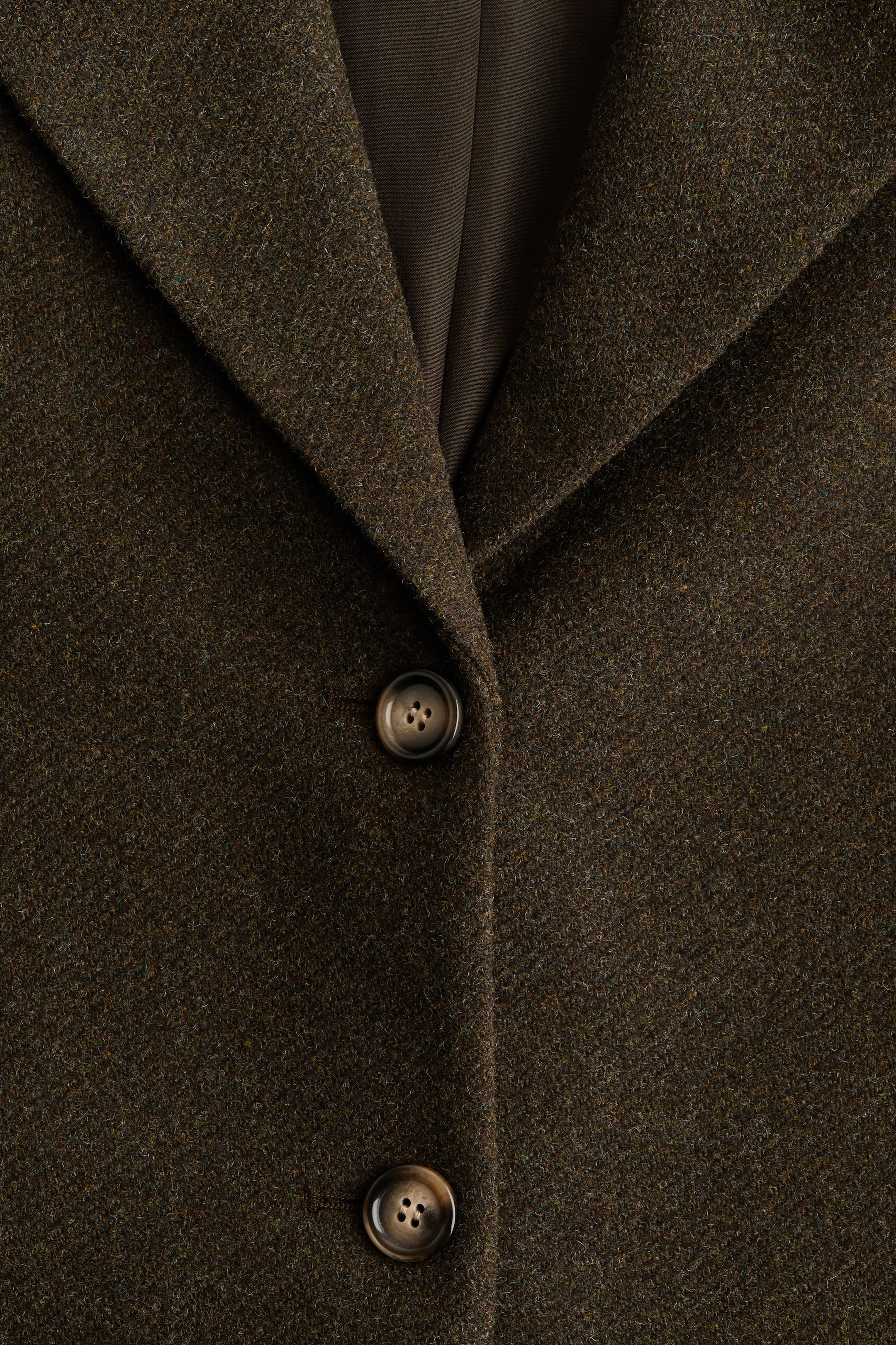 View larger image: Wool-blend blazer - Dark khaki green - Ladies | H&M IE 2