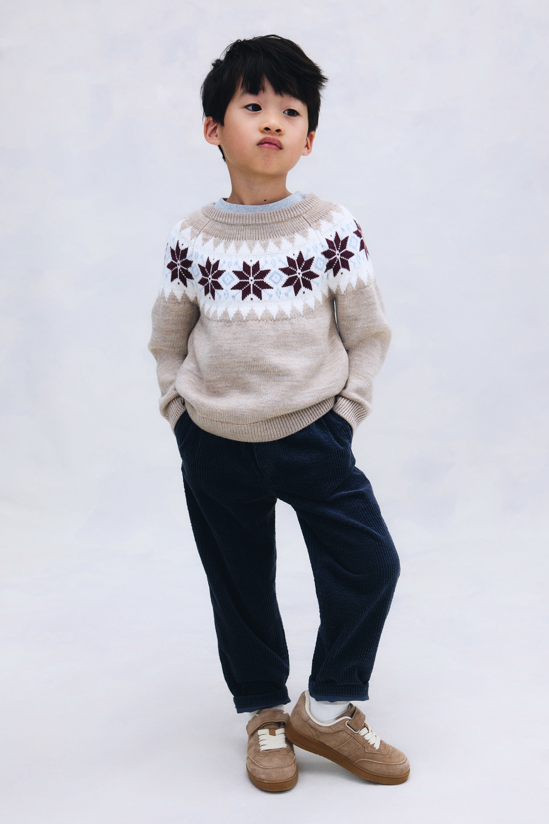 H & M - コットンコーデュロイパンツ - ブルー