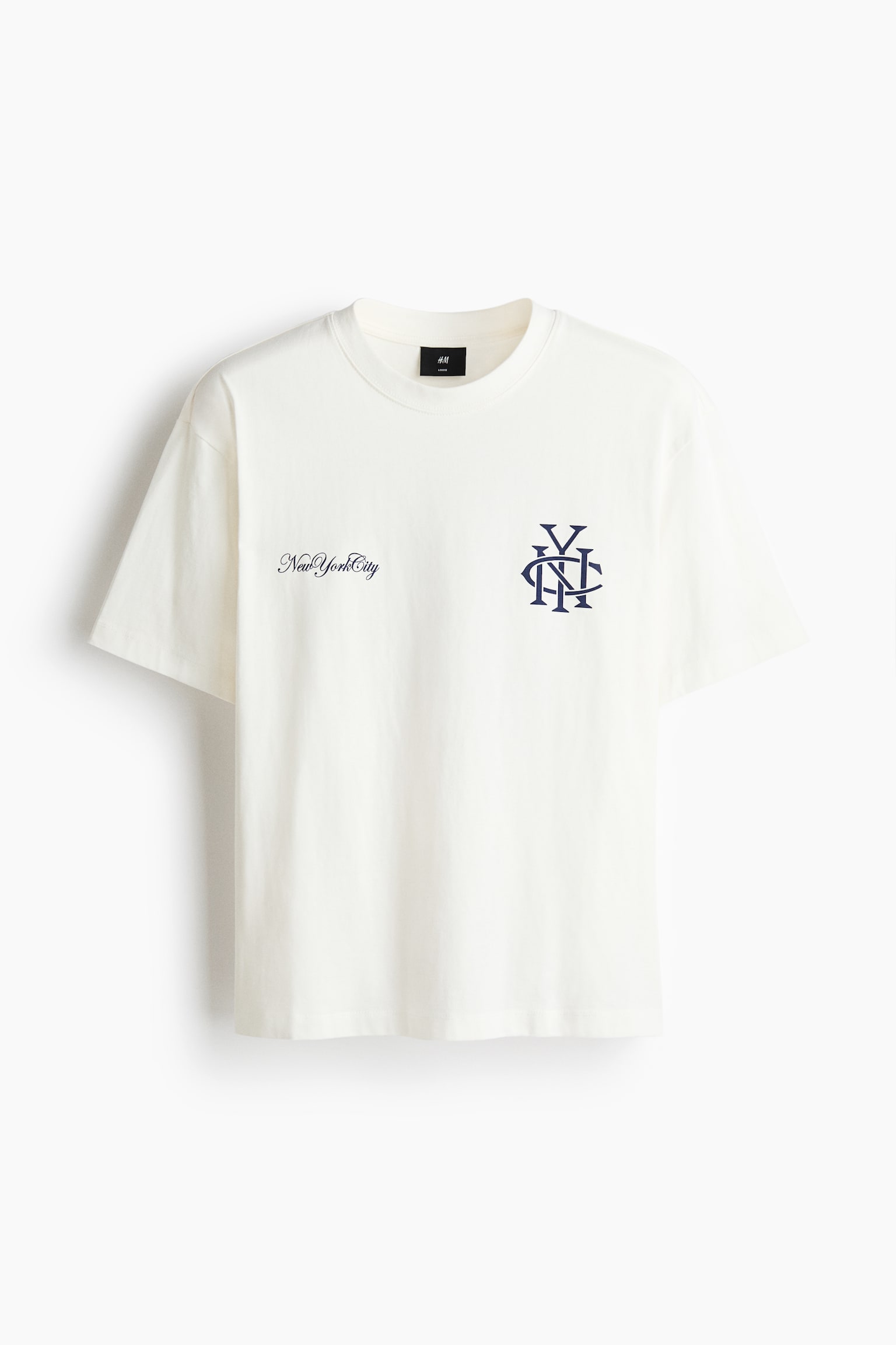 T-shirt com estampado Loose Fit - Branco/New York City/Azul escuro/New York City/Preto/Golden sunset/Bege/Run wild