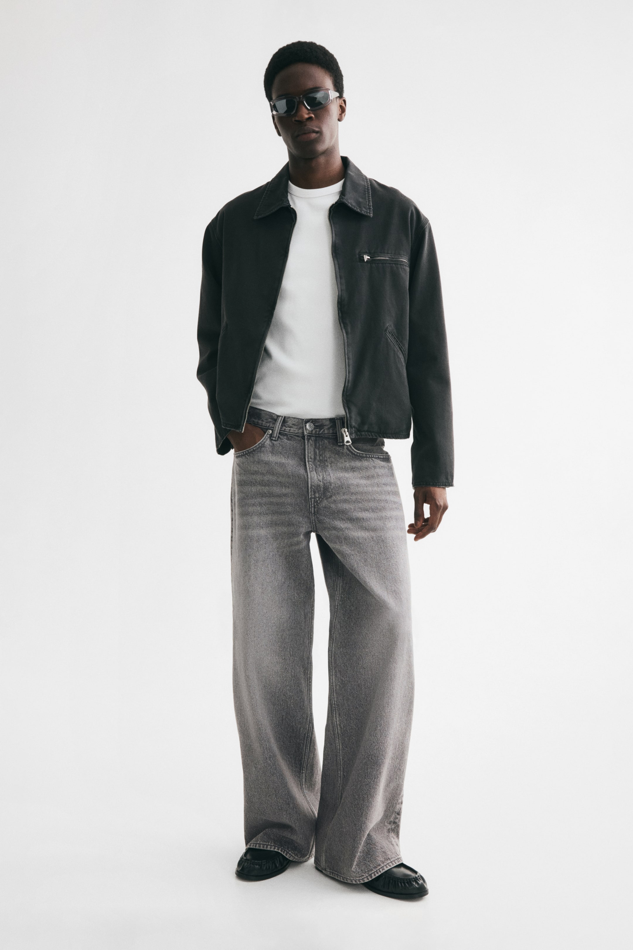 View larger image: Wide-Leg Jeans - Denim gray - Men | H&M US 1