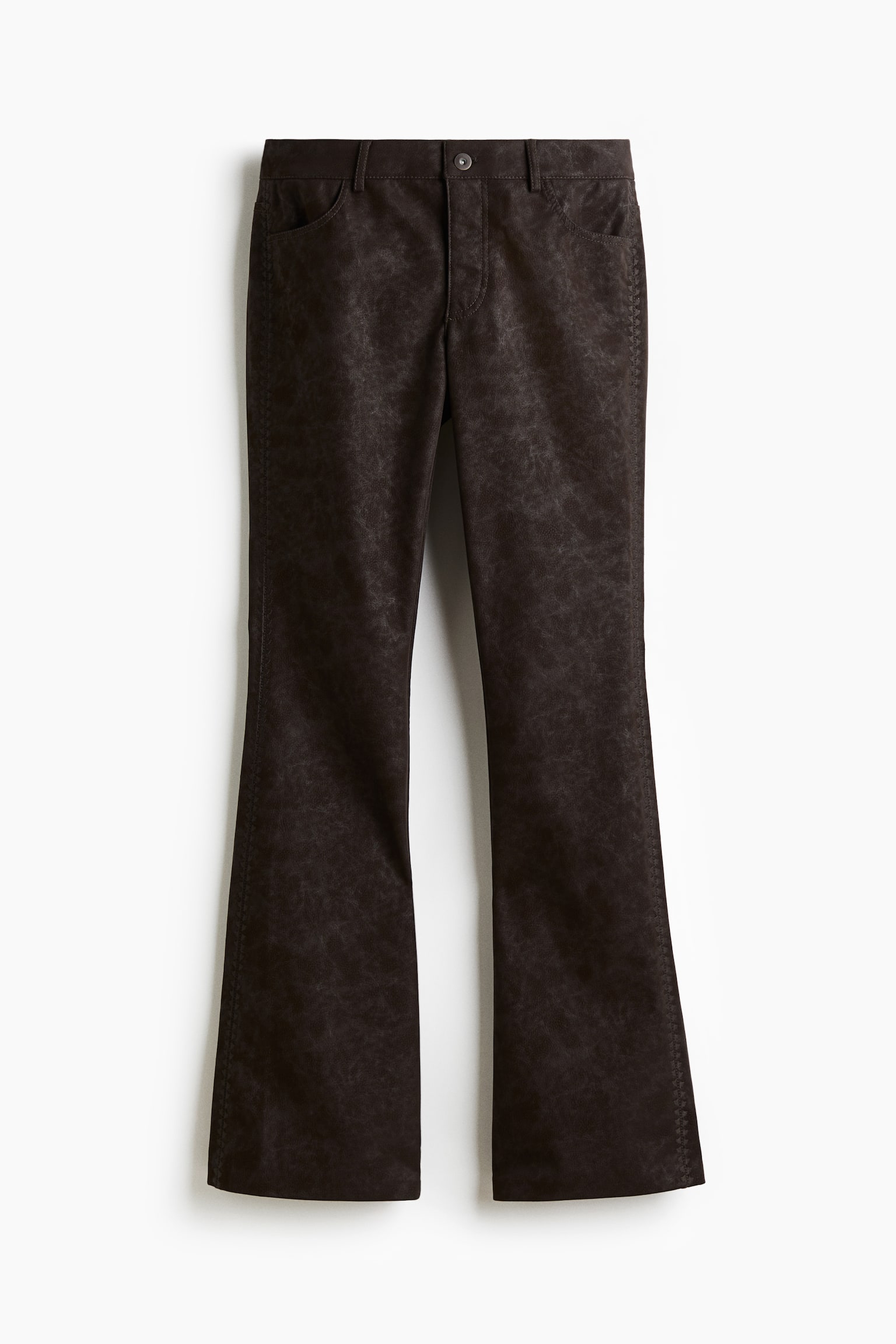 Женские брюки H&M Flared, цвет: Тёмный коричневый — фото 1