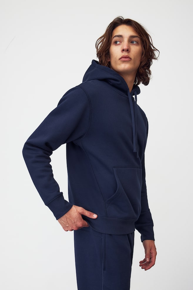 DryMove™ Regular Fit Sports hoodie - Navy blue/Black/Light grey marl - 5