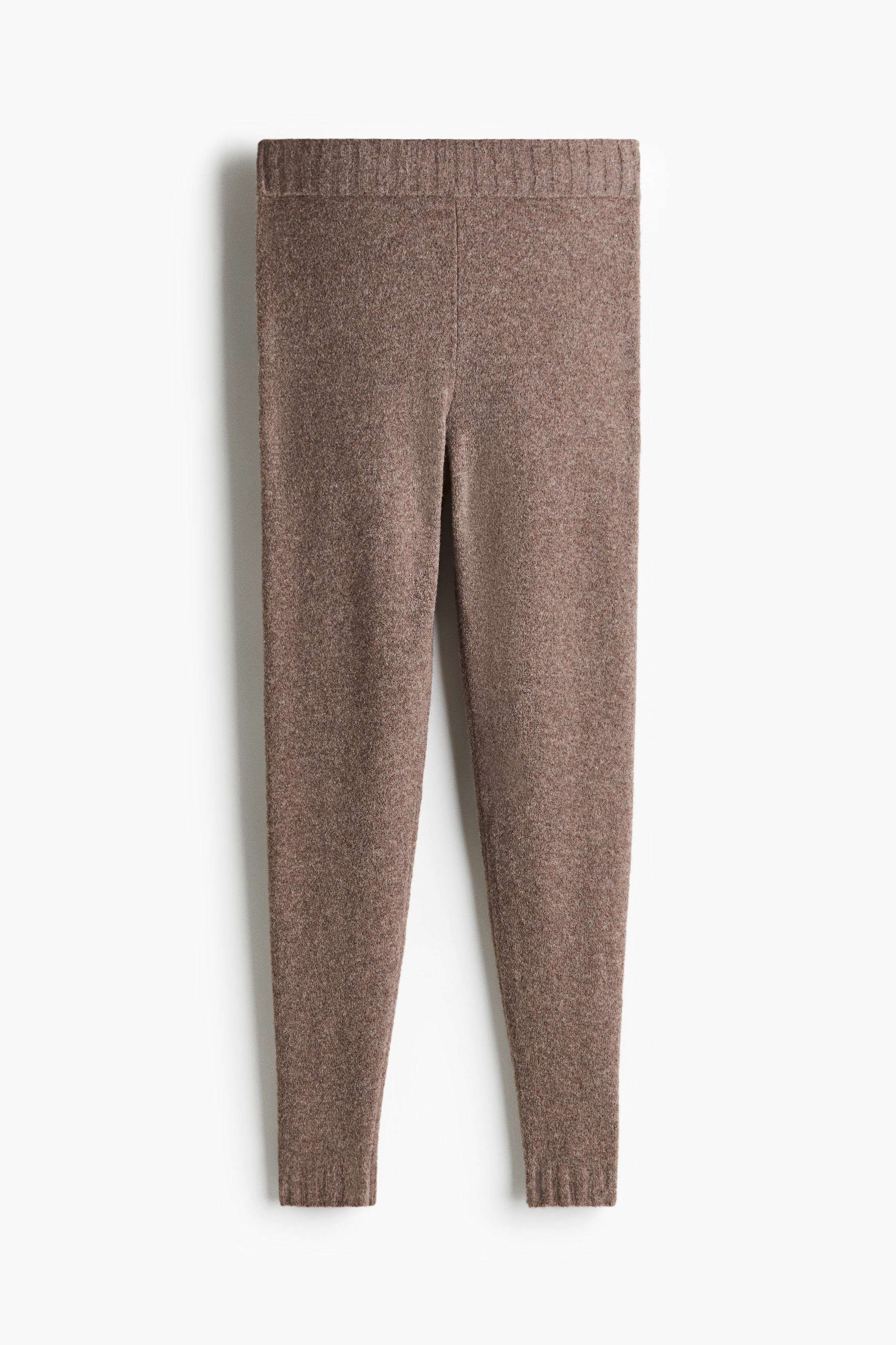 Signore - Beige scuro mélange Leggings in maglia fine - Size: XS  - H&M