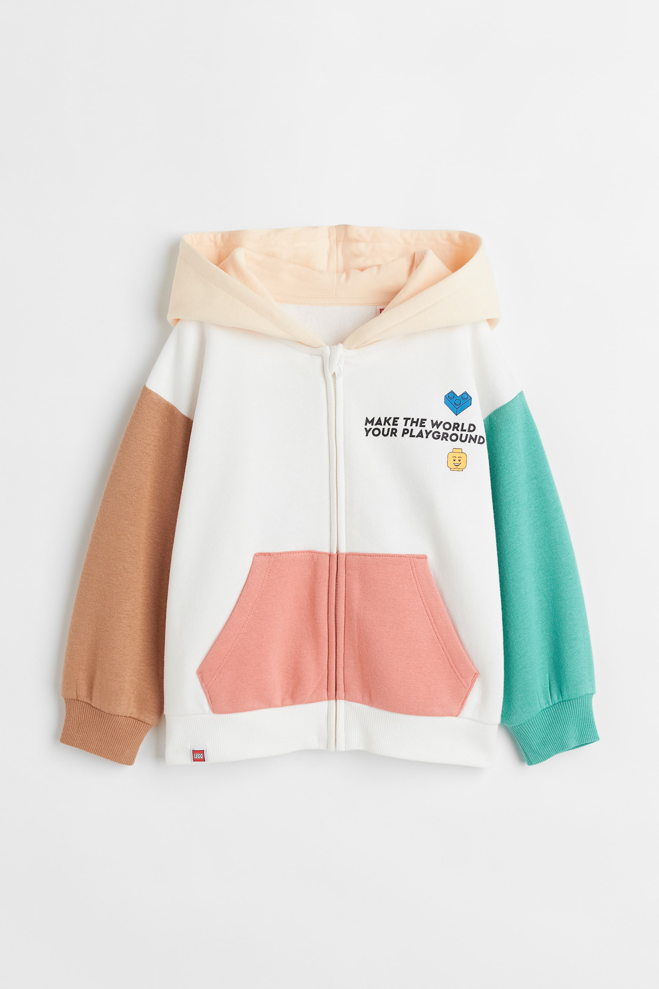 Xem ảnh lớn hơn: Áo hoodie kéo khoá in hình - Màu trắng/LEGO® Collection - Kids | H&M VN 1