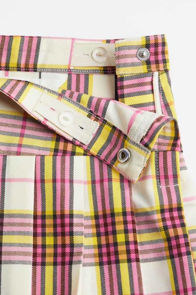 Twill skirt - Natural white/Checked/Red/Light beige checked/Pink/Checked/Black/Dogtooth-patterned/dc - 2