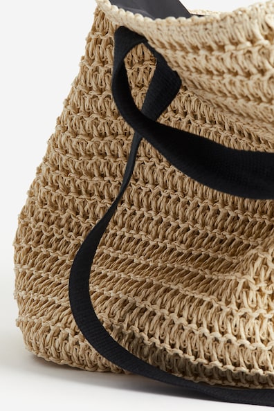 Straw Shopper - Beige - Ladies | H&M US