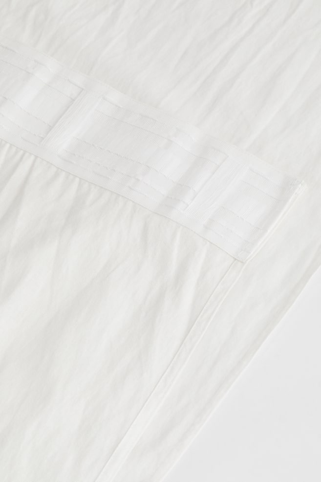 2-pack tasselled curtains - White/Light beige - 3