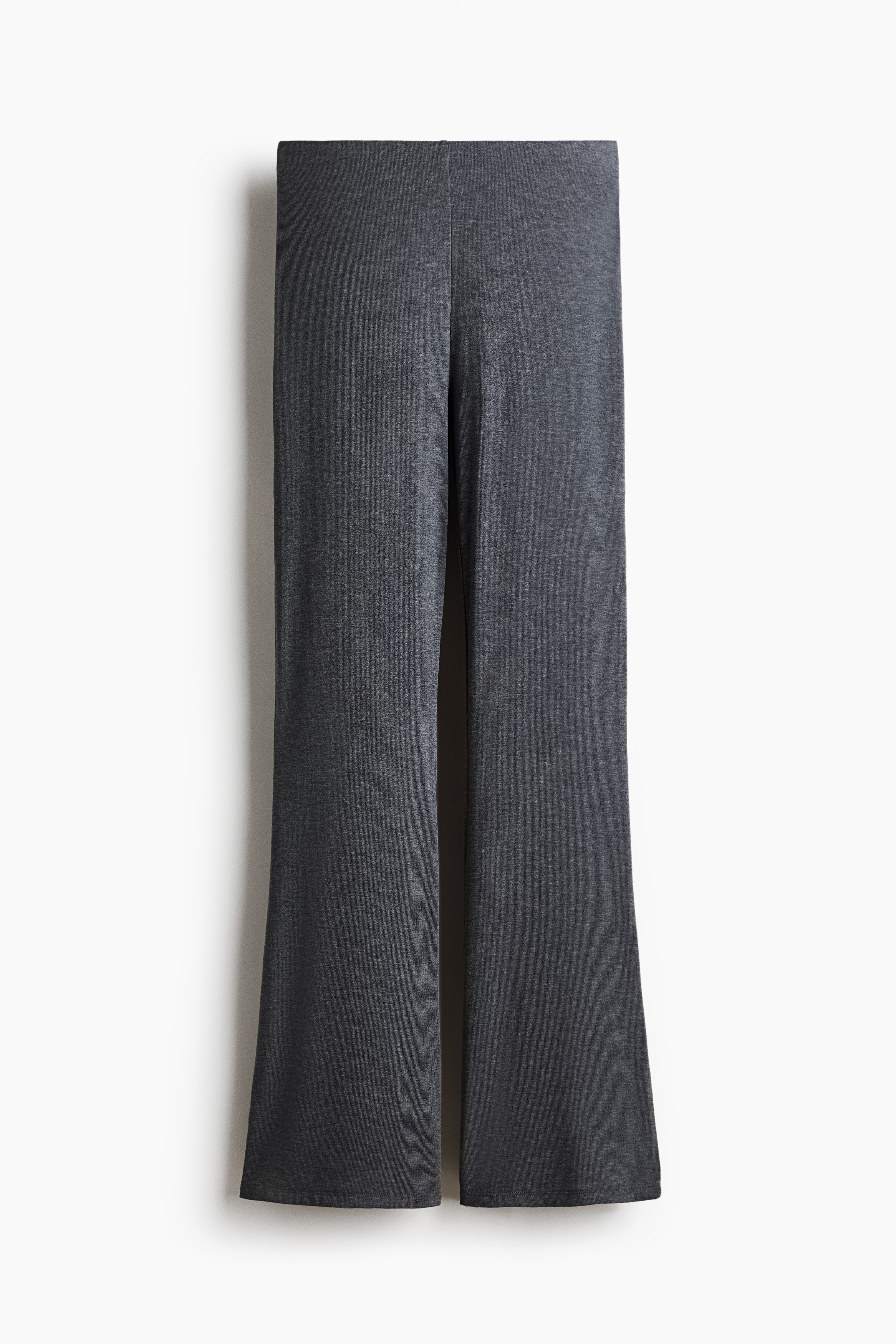 Flared Jersey Pants - Dark gray melange/Black/Dark brown