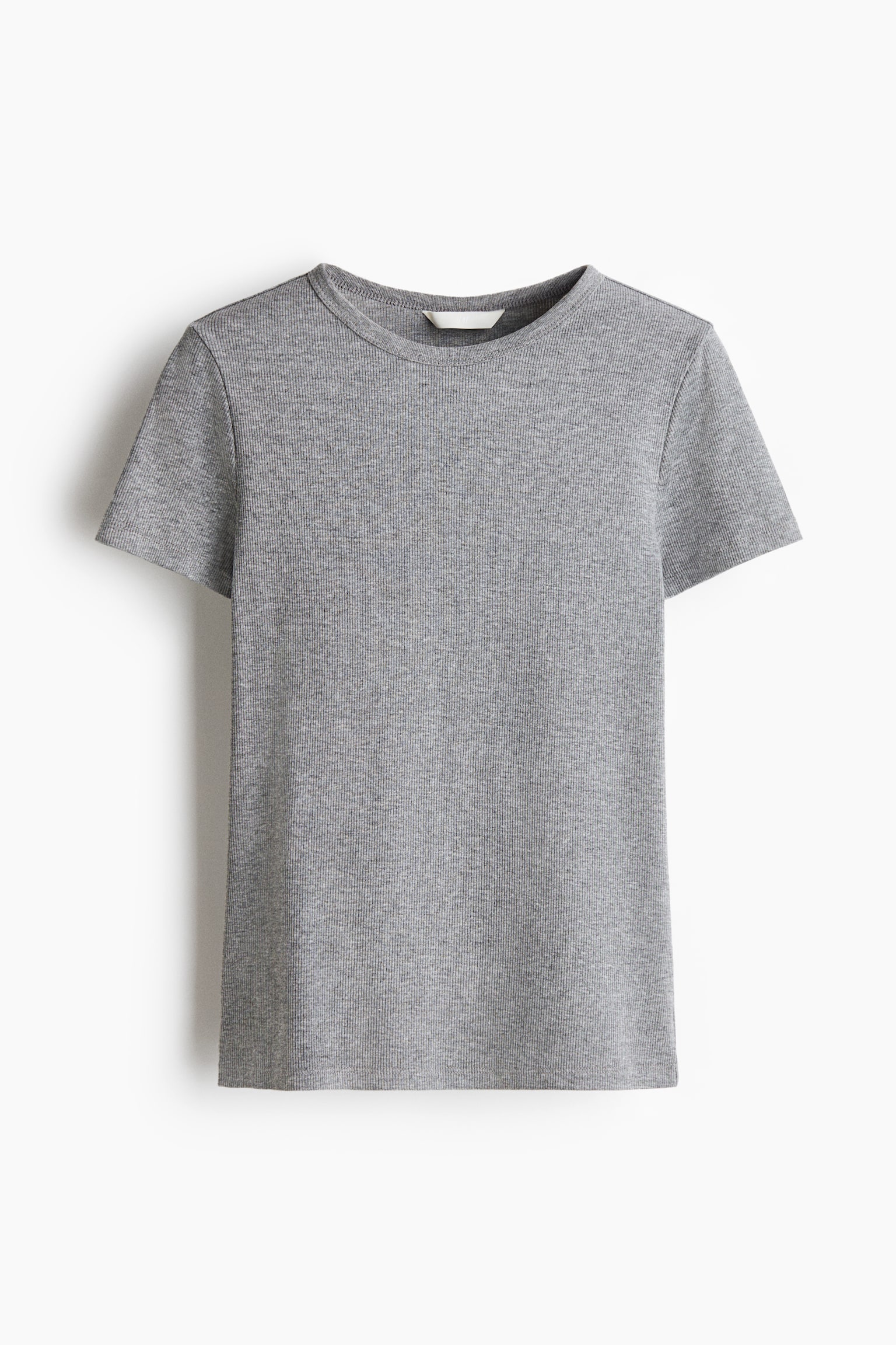 Ribbed T-shirt - Grey marl/Navy blue/Dark mole/Light dusty pink/Light beige/Black/Dark red/White/Light beige marl/Light blue-grey/Navy blue - 2