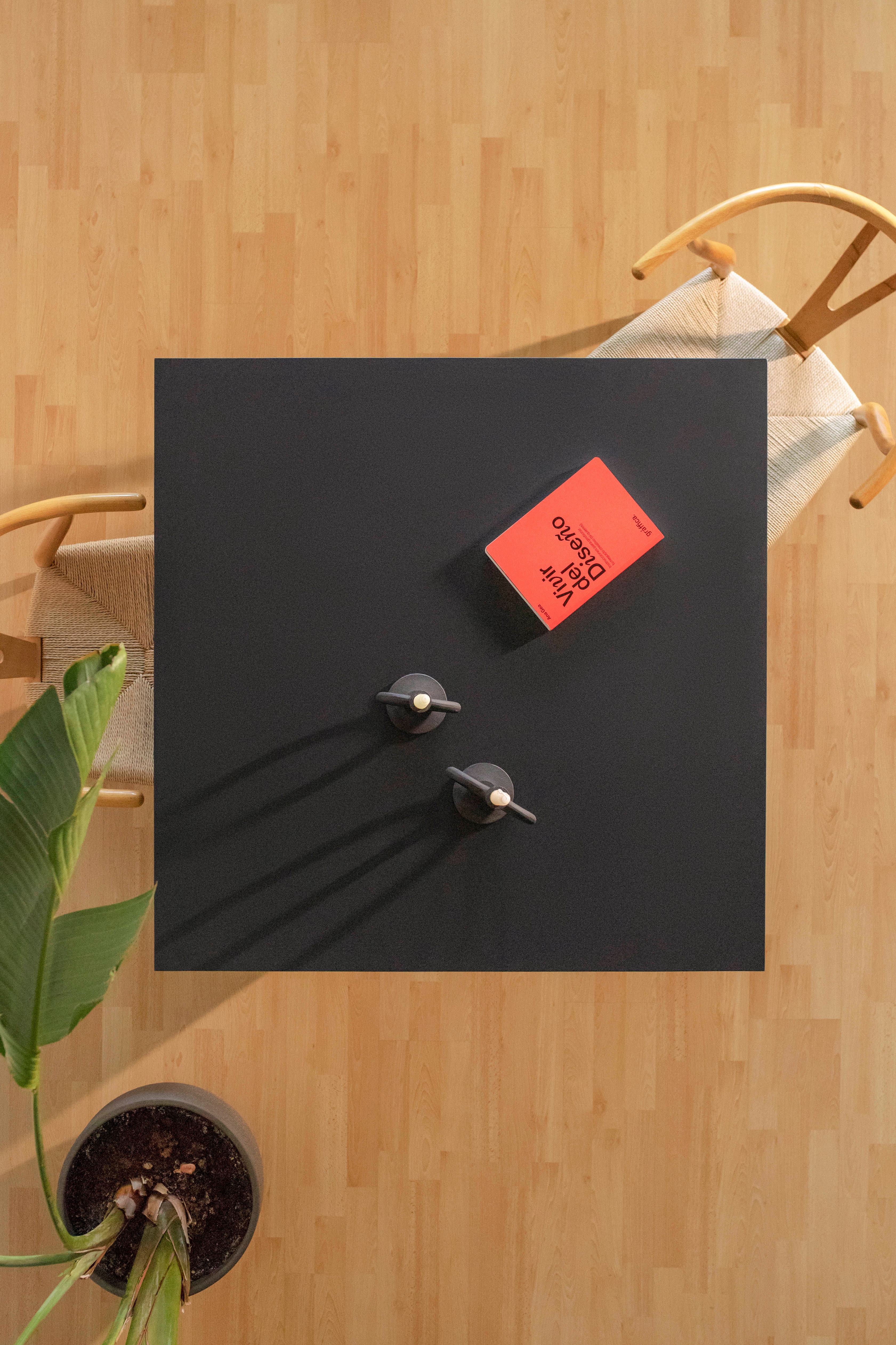 Square Dining Table, Lacquered Mdf - Black