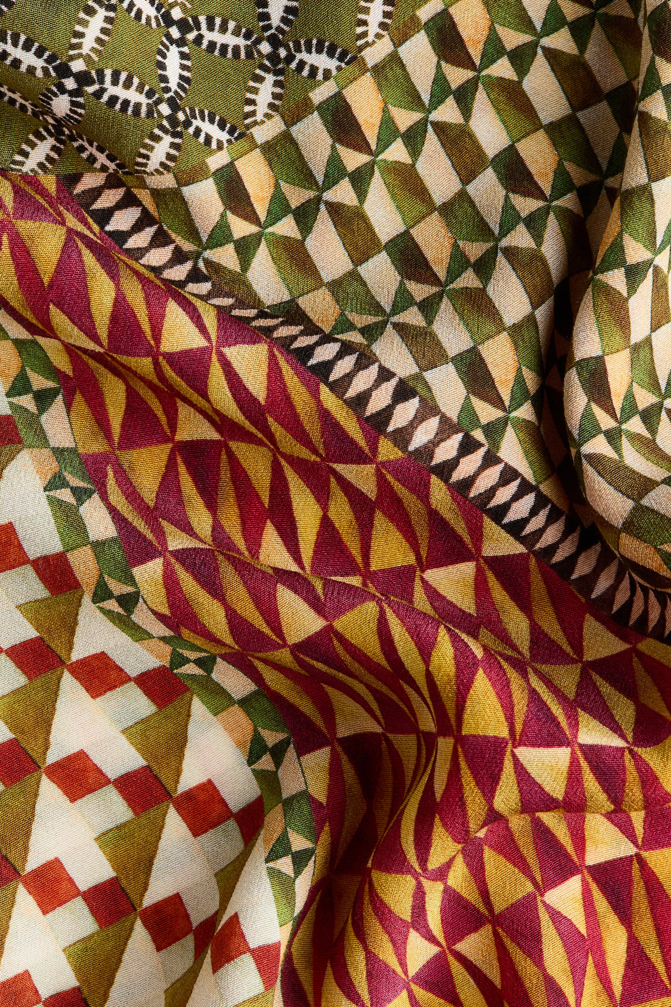 Draped-Panel Wrap Skirt