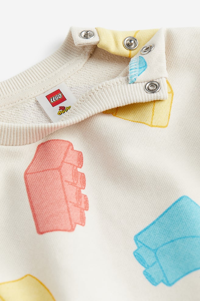 Print-motif sweatshirt dress - Light beige/LEGO DUPLO - 2