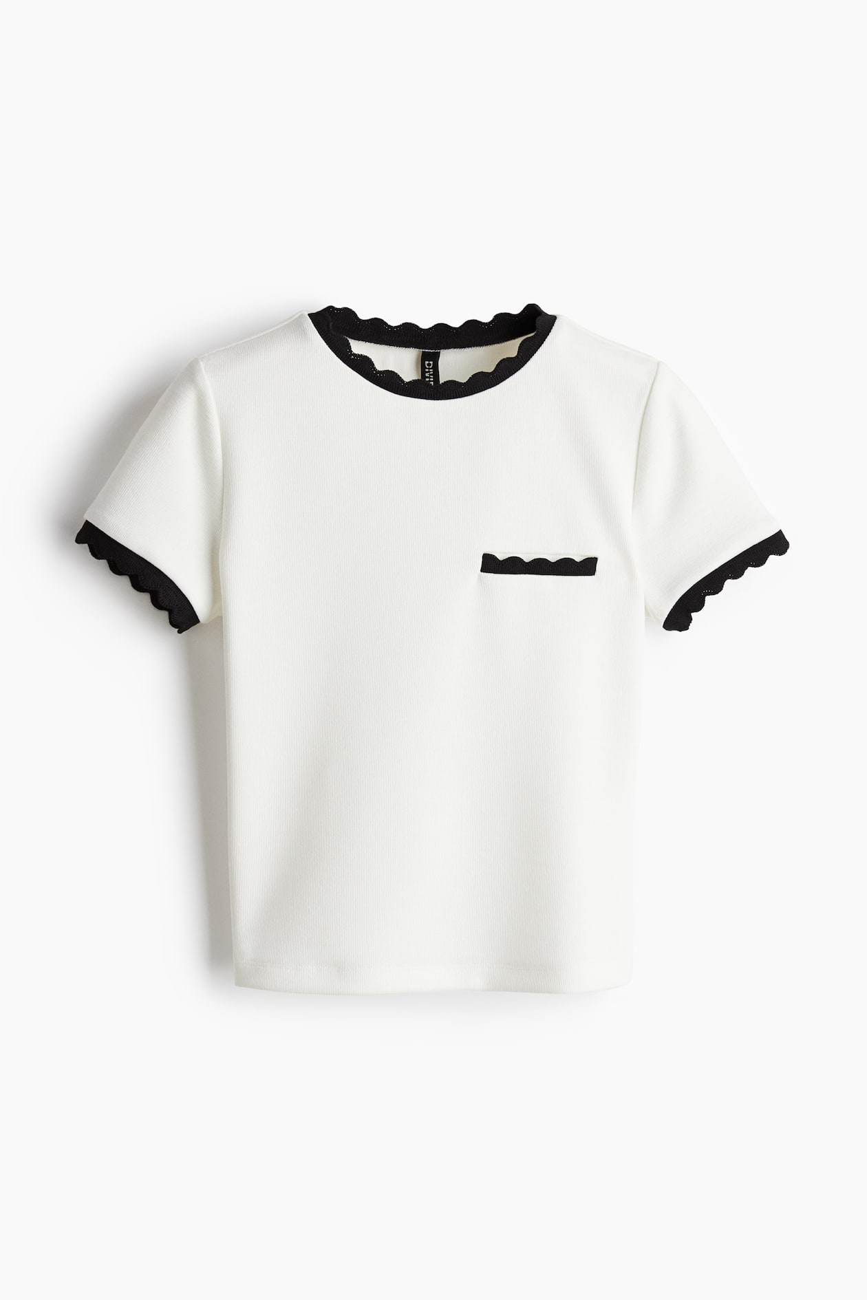Scalloped Ribbed Top