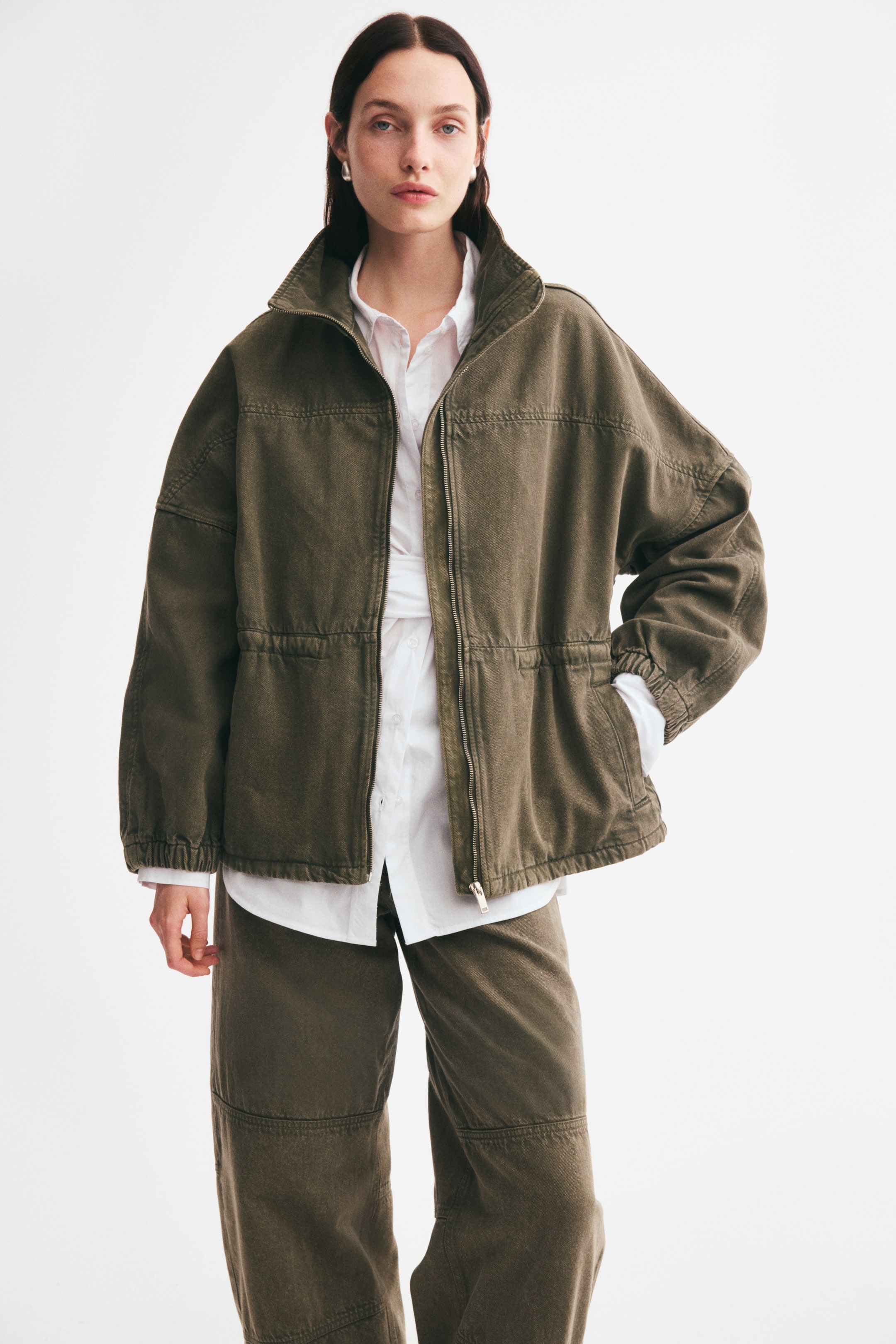 Женские куртки H&M Oversized Cotton Denim Jacket — фото 3