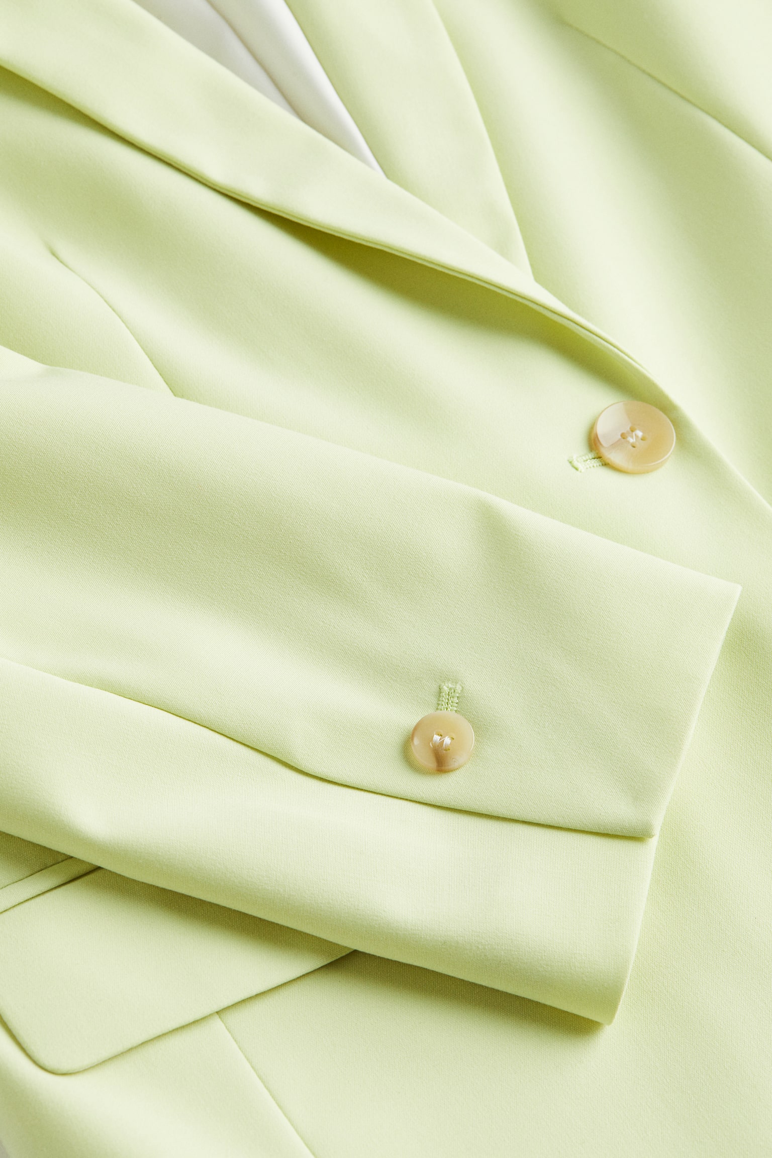 Single-breasted jacket - Light yellow/Black/Mint green/Cream/Greige - 2