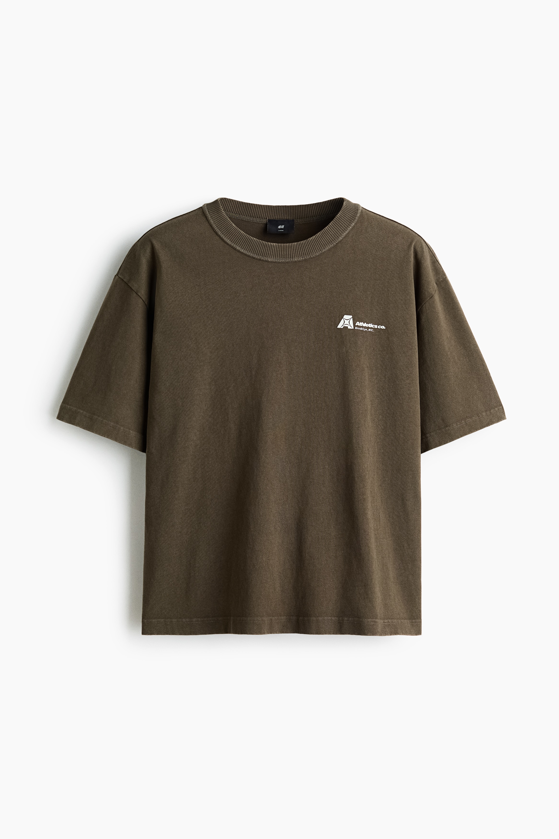 Printed Loose Fit T-shirt - Brown/Athletics Co/Beige/33/Light green/33