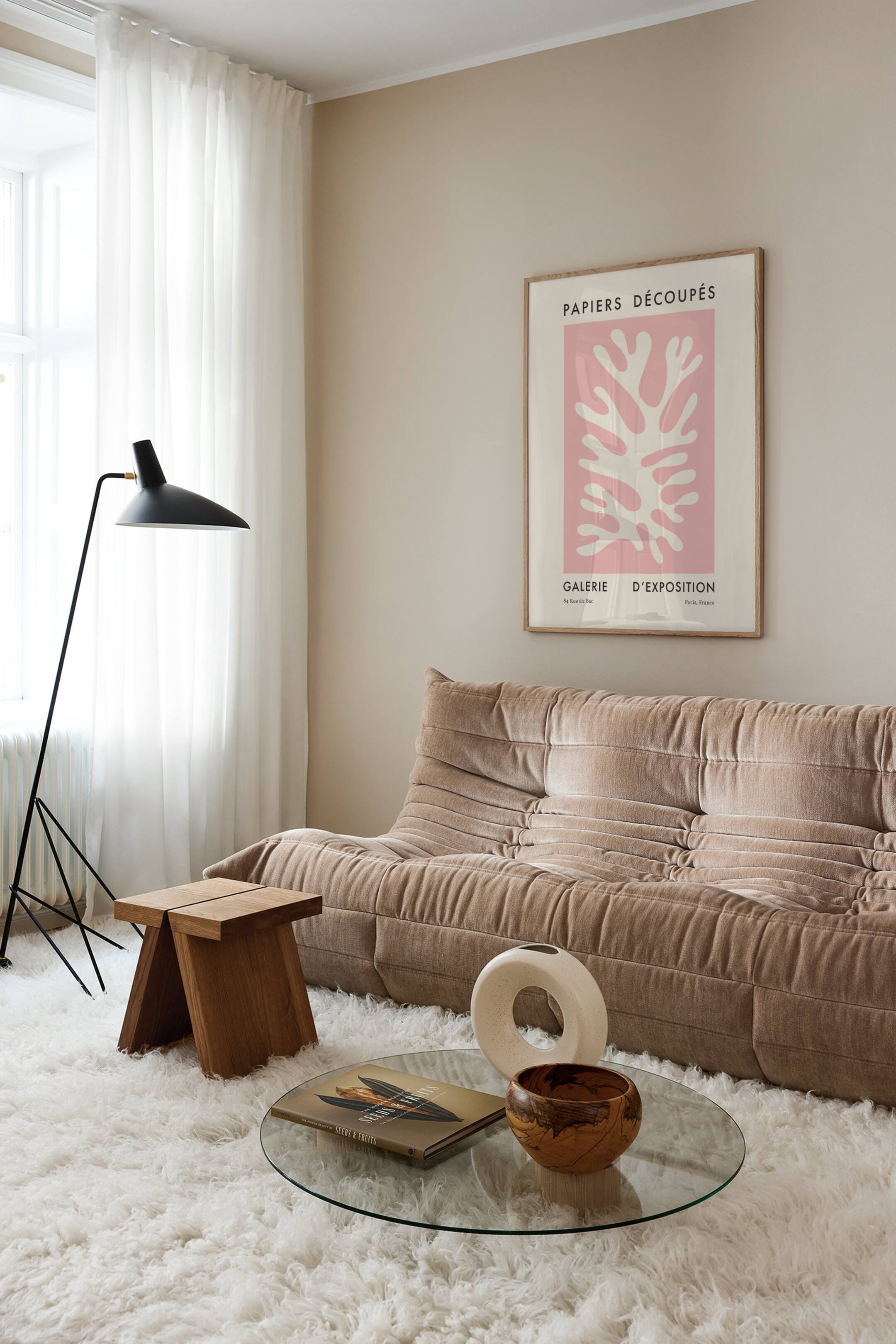 Zobacz większy obraz: Papiers Découpés Beige Plakat - Beżowy/różowy - Postery - HOME | H&M PL 1