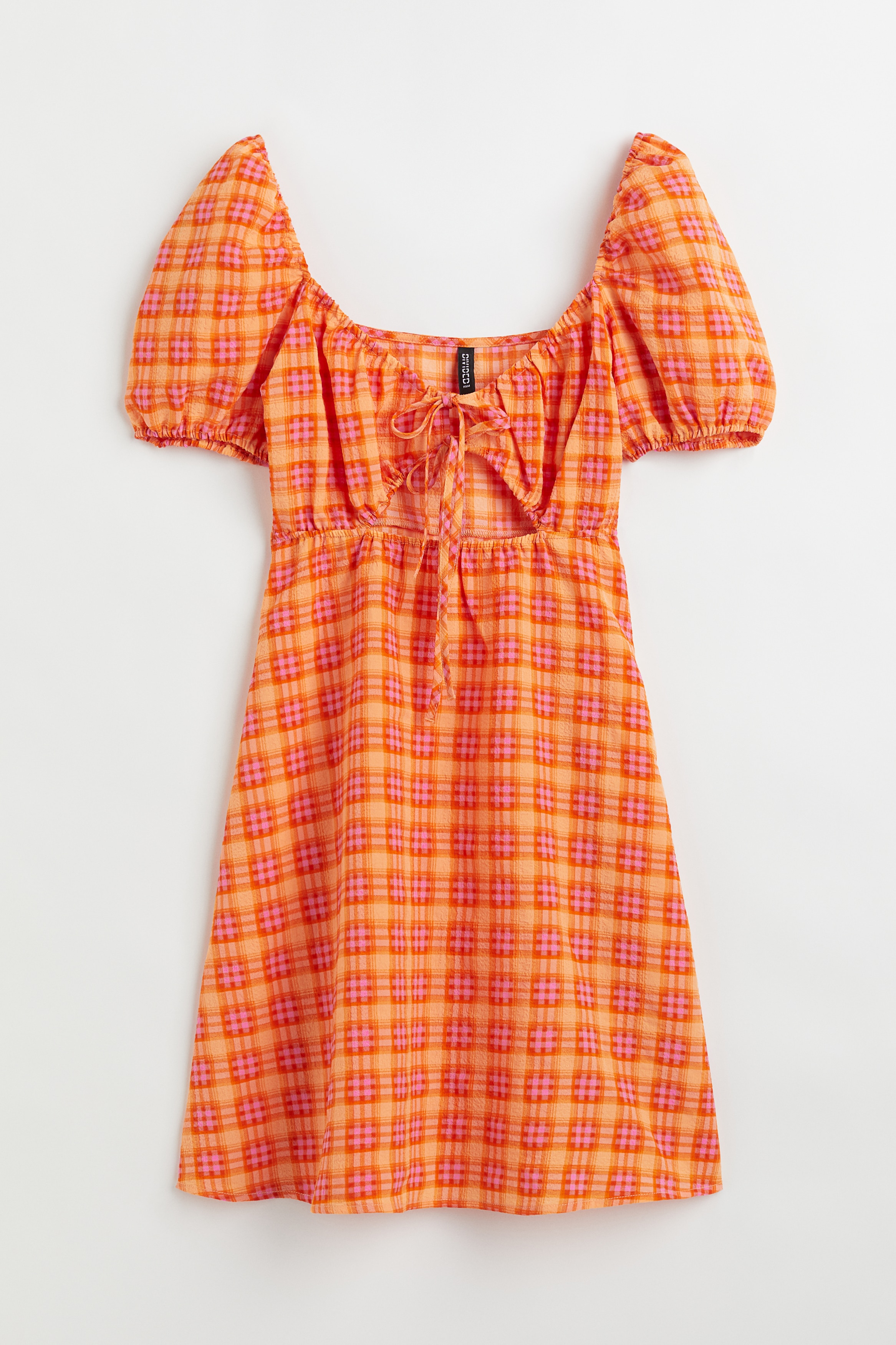 urban outfitters orange gingham dress Urban Revivo